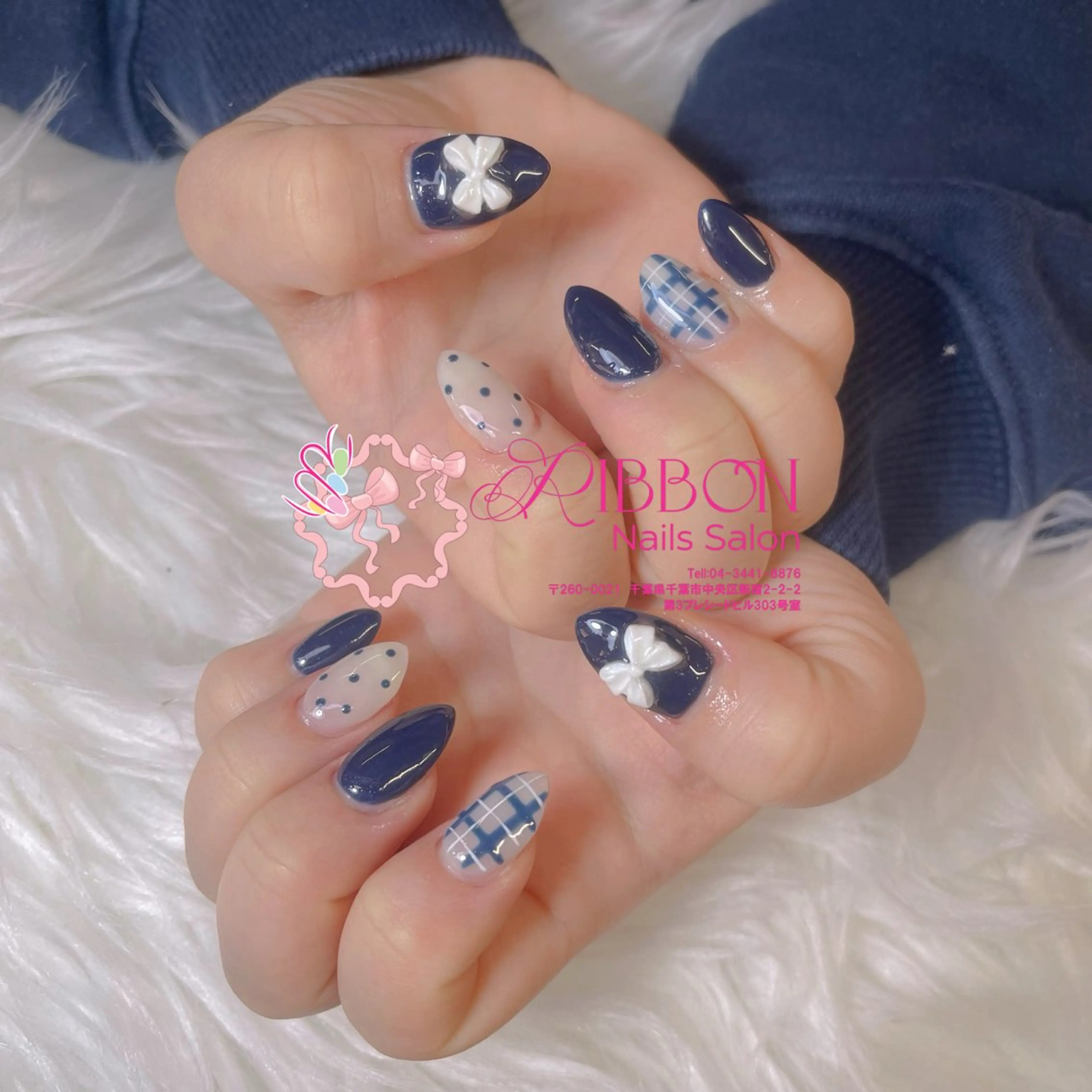 ネイル フレンチネイル ジェルネイル マグネットネイル 持ち込み ニュアンスネイル ハンドネイル Ribbonnail salonのネイルデザイン