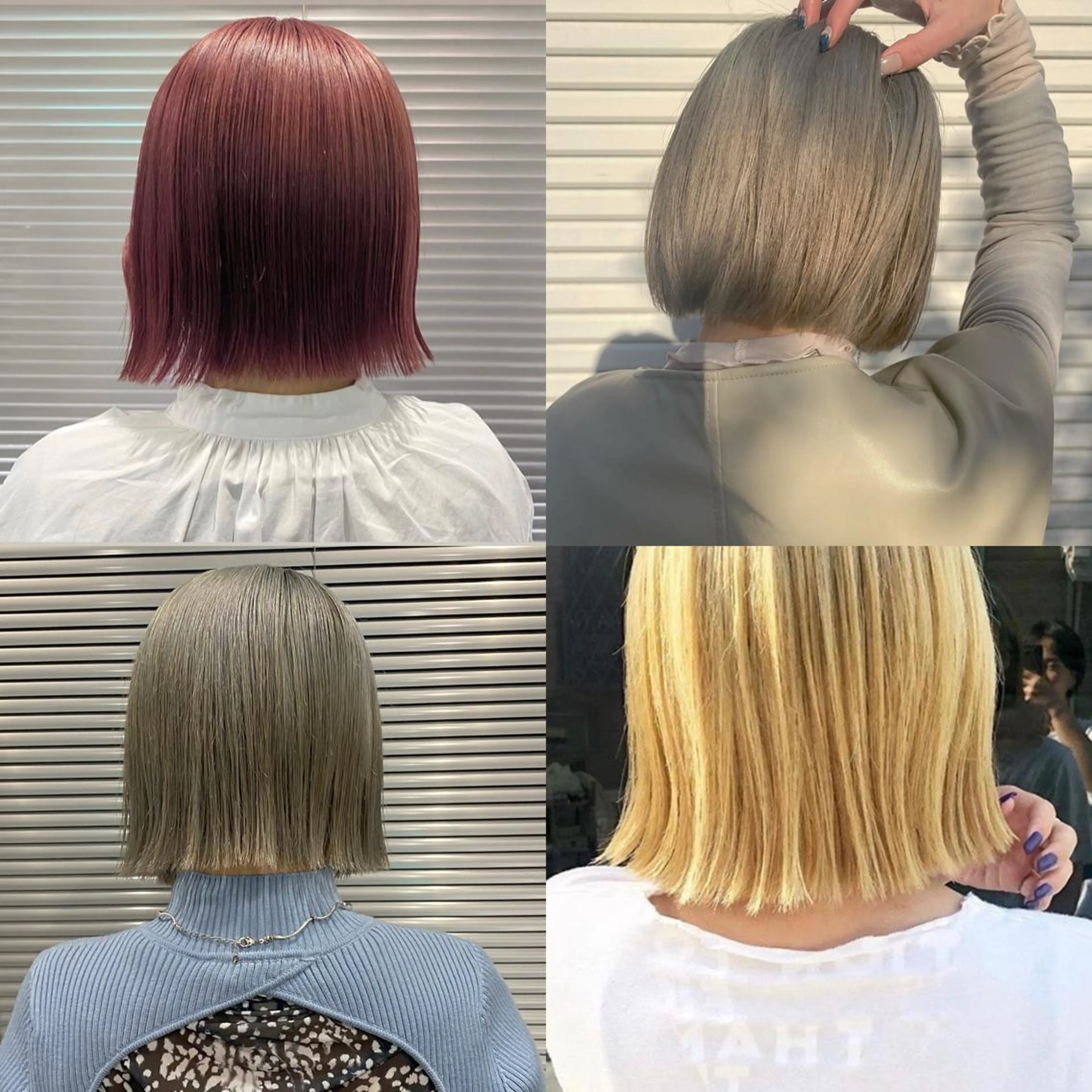 ショート 切りっぱなしボブ ボブ M所属・ハイトーン/透け感 カラー🎀真香のヘアスタイル