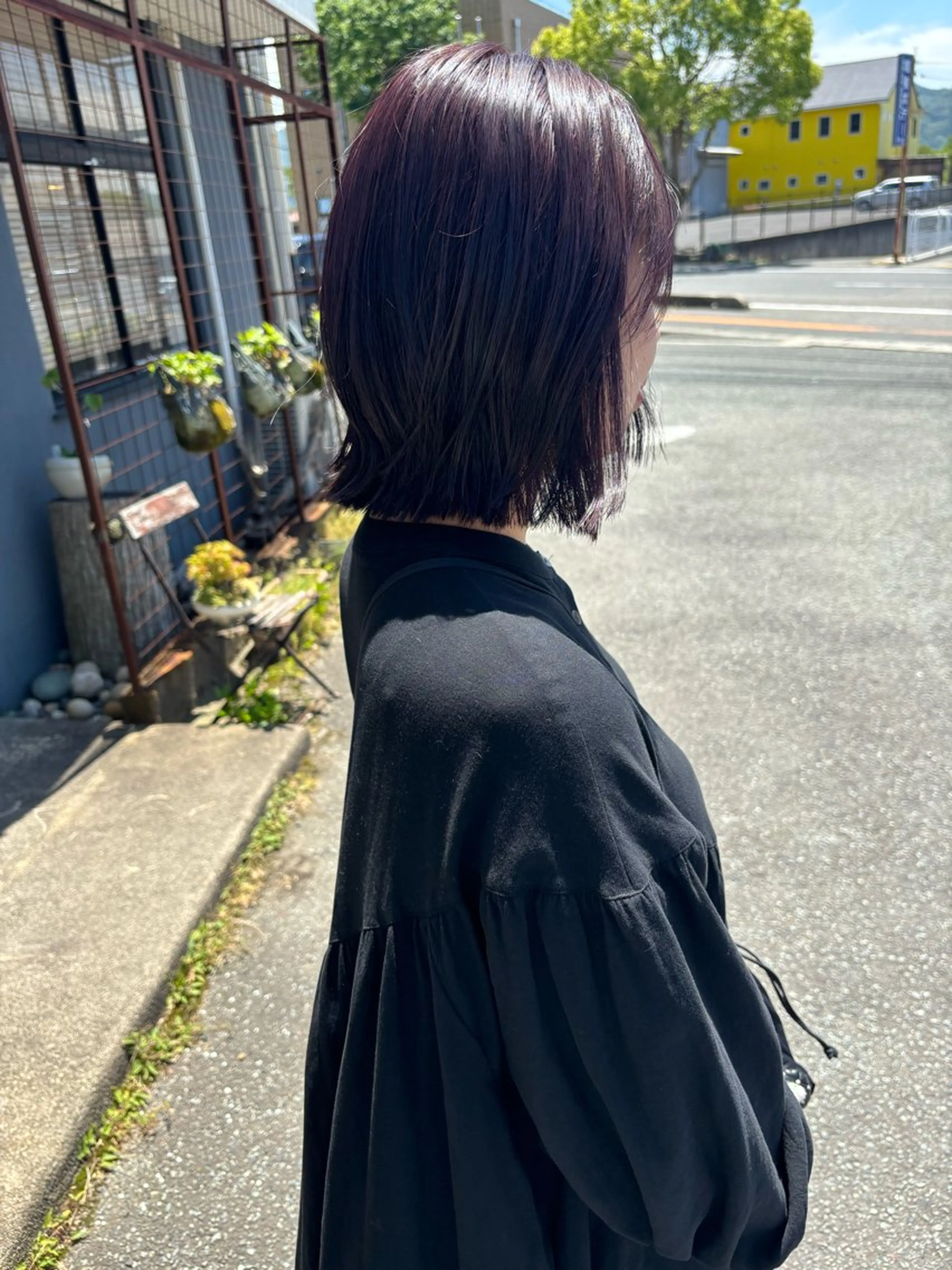 ミディアム パープルカラー ma koのヘアスタイル