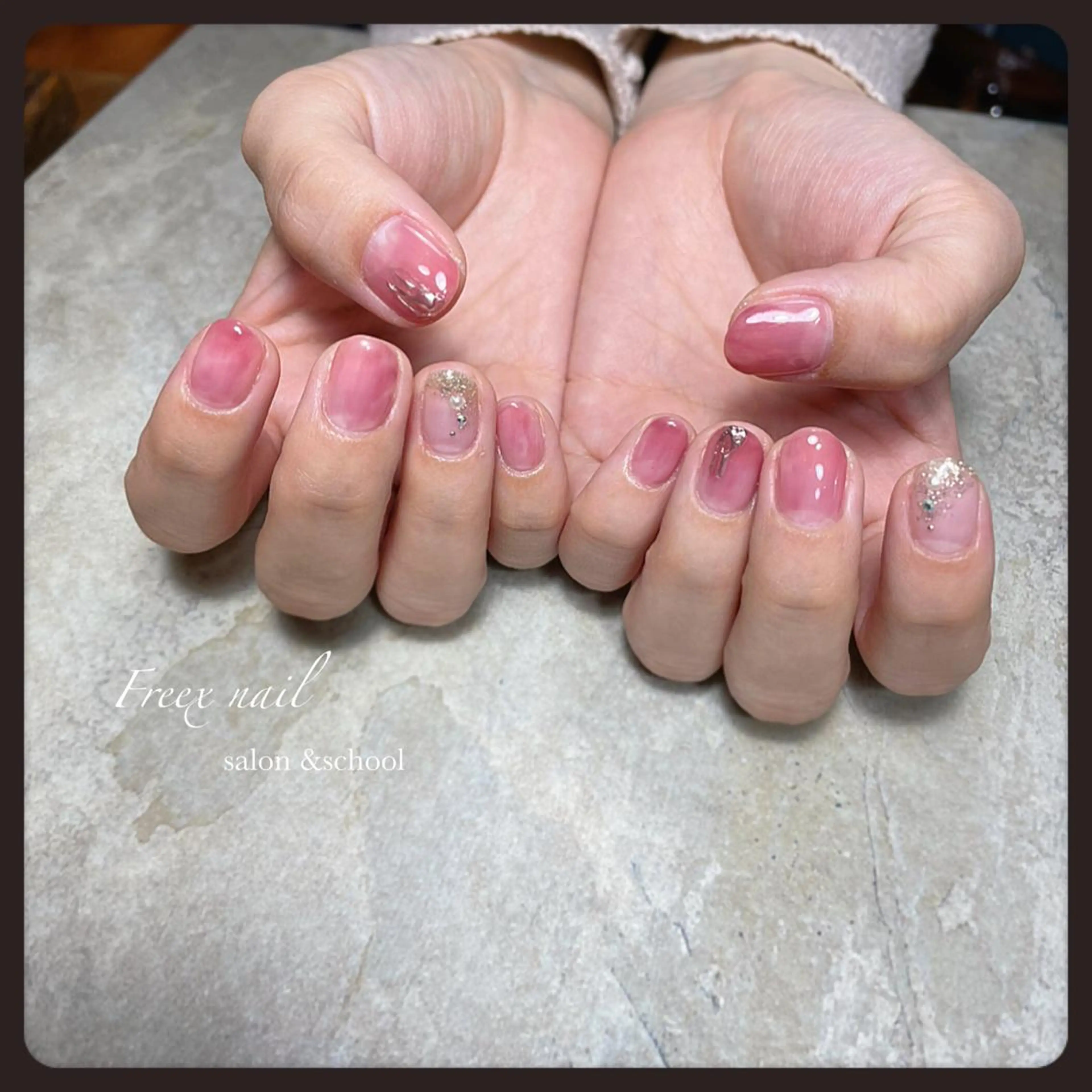 ネイル 春ネイル ハンドネイル ハンドケア freex nail /ニュアンス/個性派のネイルデザイン