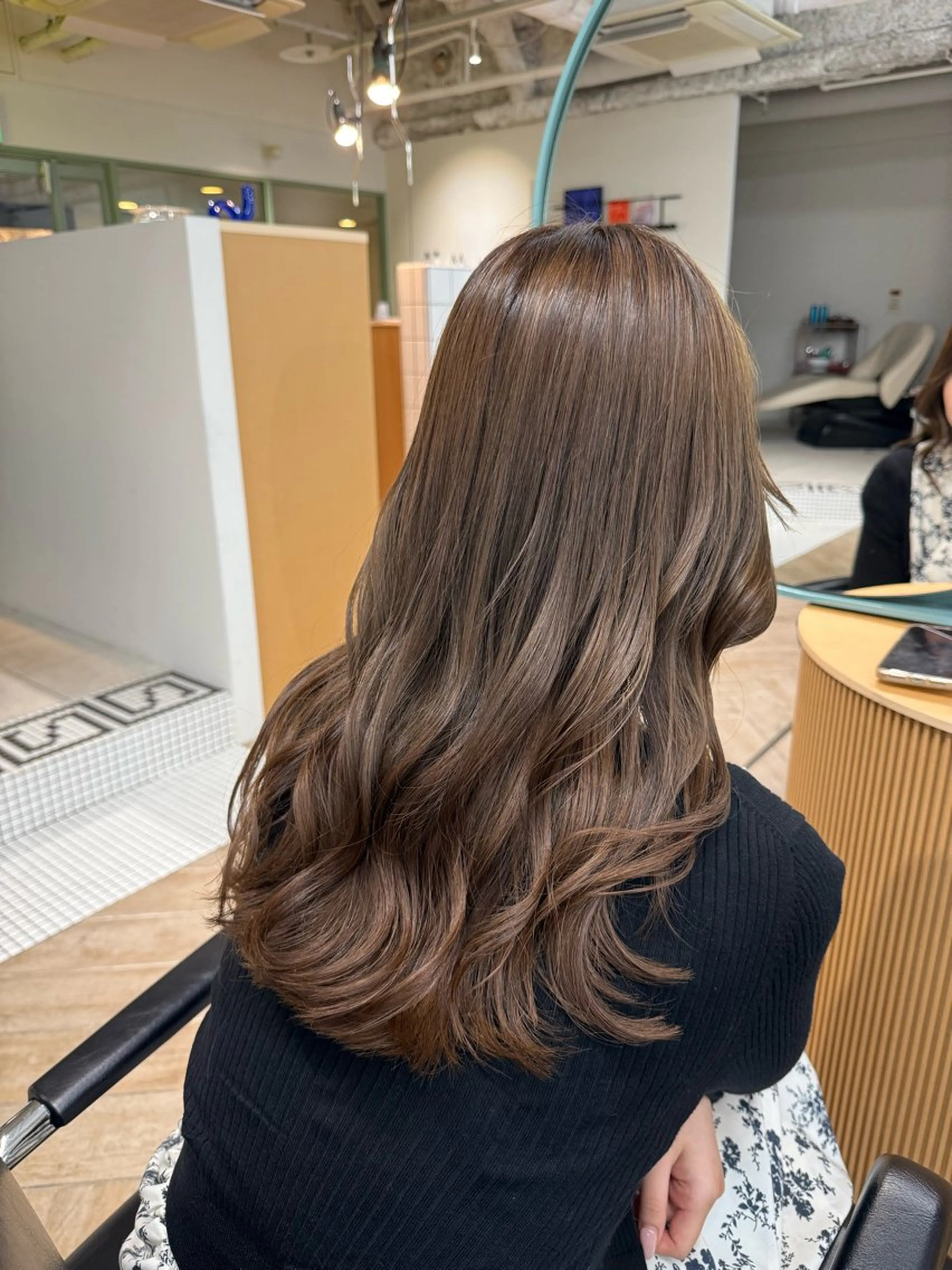 ロング カット ヘアカラー トリートメント 新潟/万代/レイヤー 韓国風/明間未来のヘアスタイル