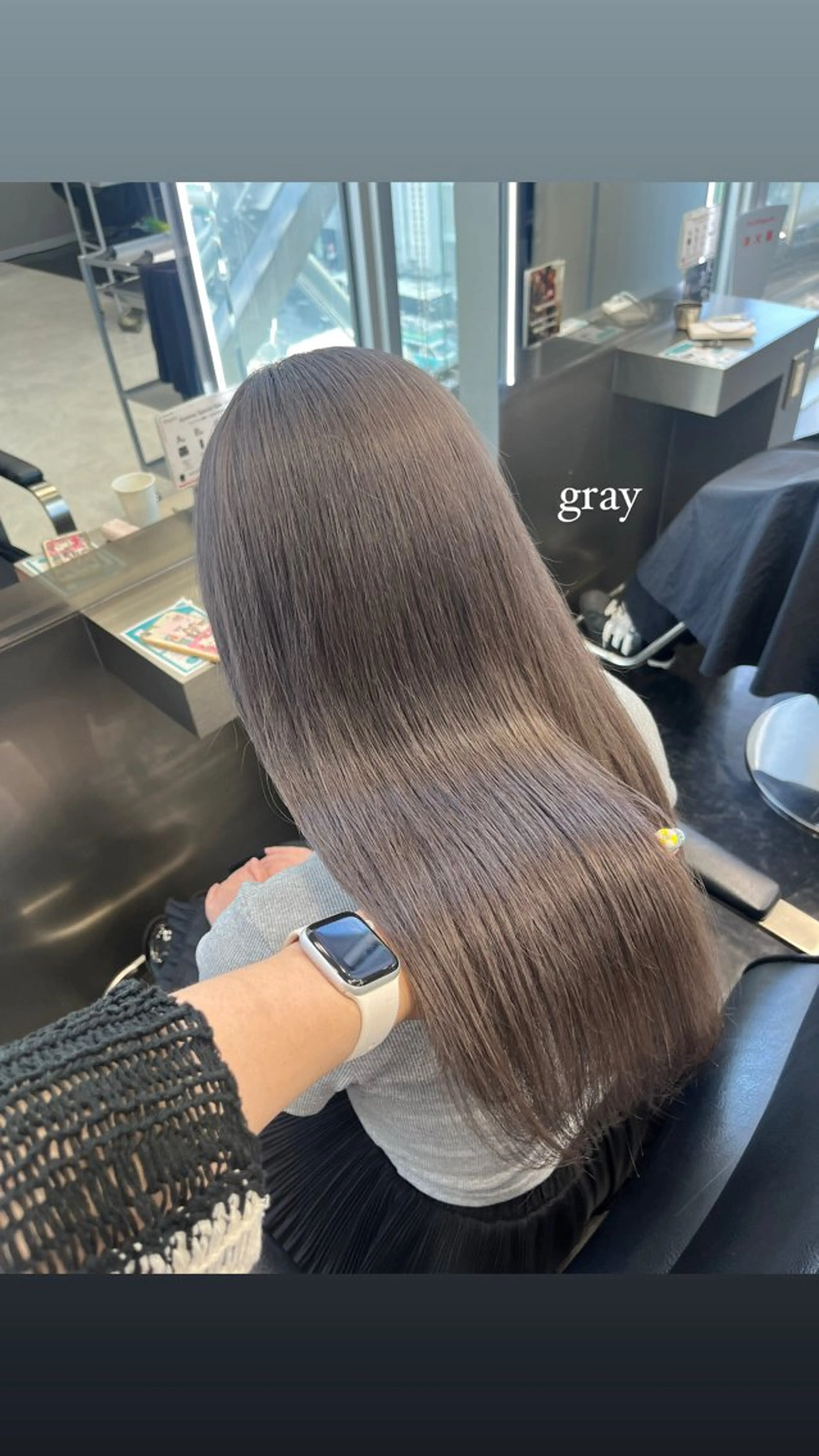 セミロング カラー ヘアアレンジ ブリーチ ケアブリーチ 透明感カラー ハイトーンカラー 韓国風カラー ヘアカラー トリートメント ヘアセット ハイトーン/透明感 髪質改善/rinaのヘアスタイル