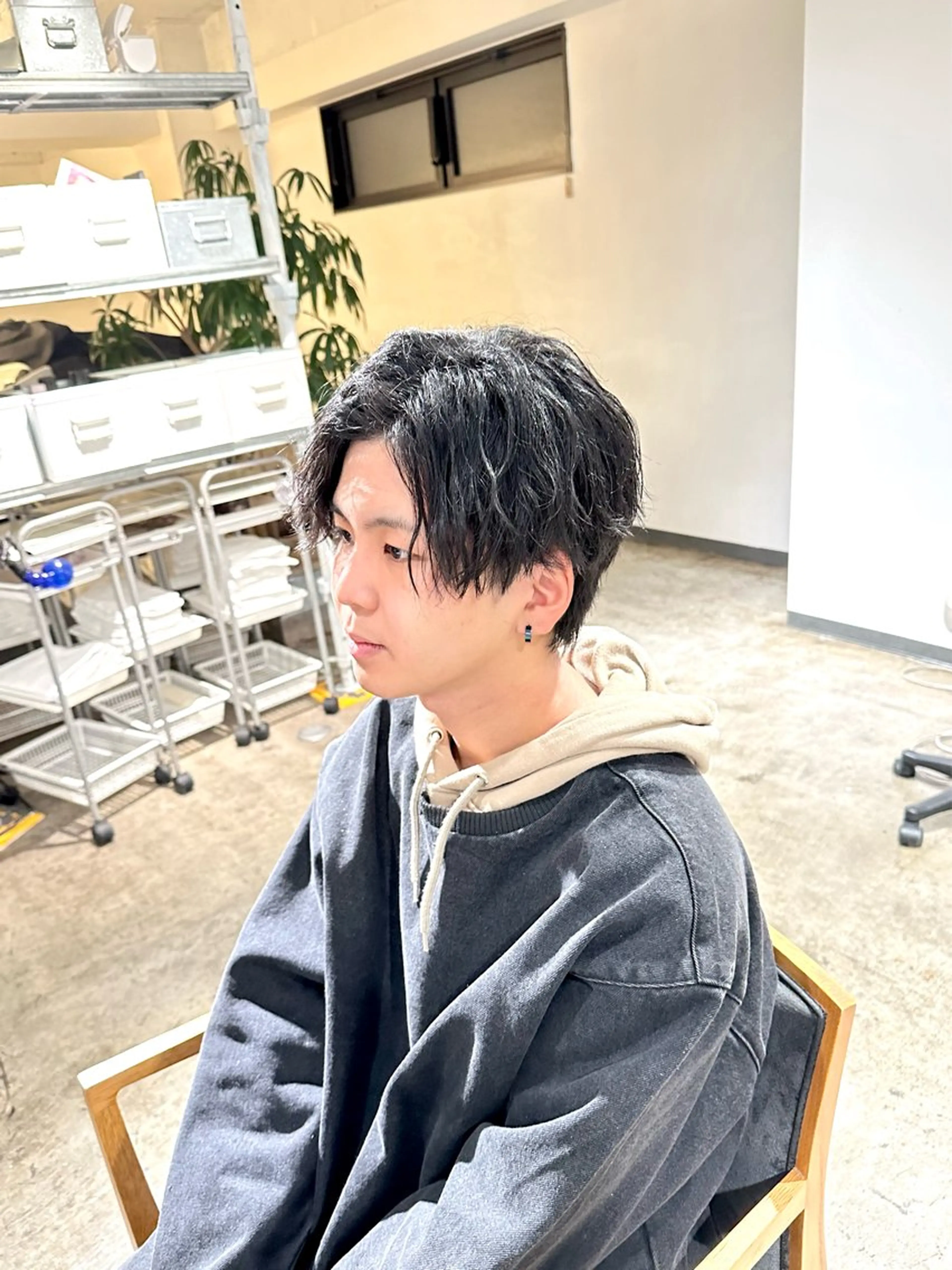 メンズ センターパート メンズパーマ カット 骨格補正施術/メンズ 専門美容師/YUYAのヘアスタイル