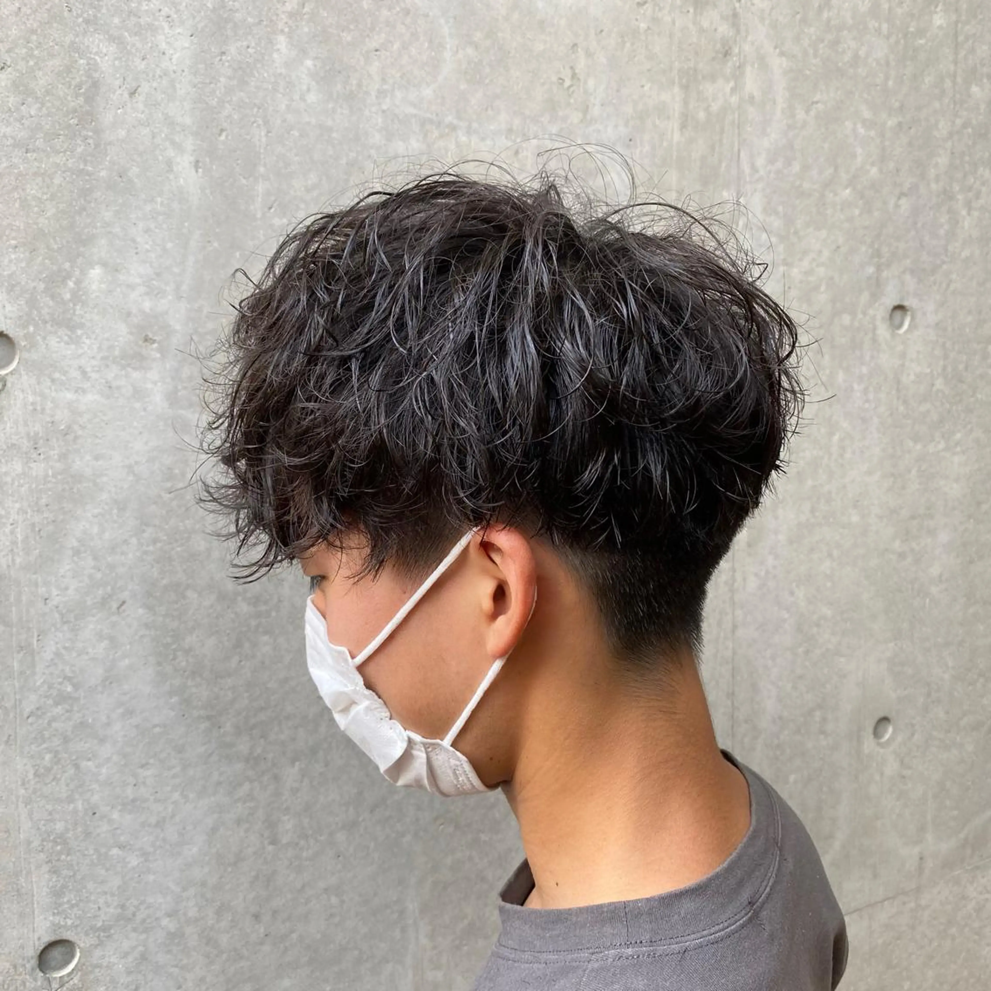 ショート パーマ メンズ 梅田茶屋町メンズ 専門美容師 山元一平のヘアスタイル