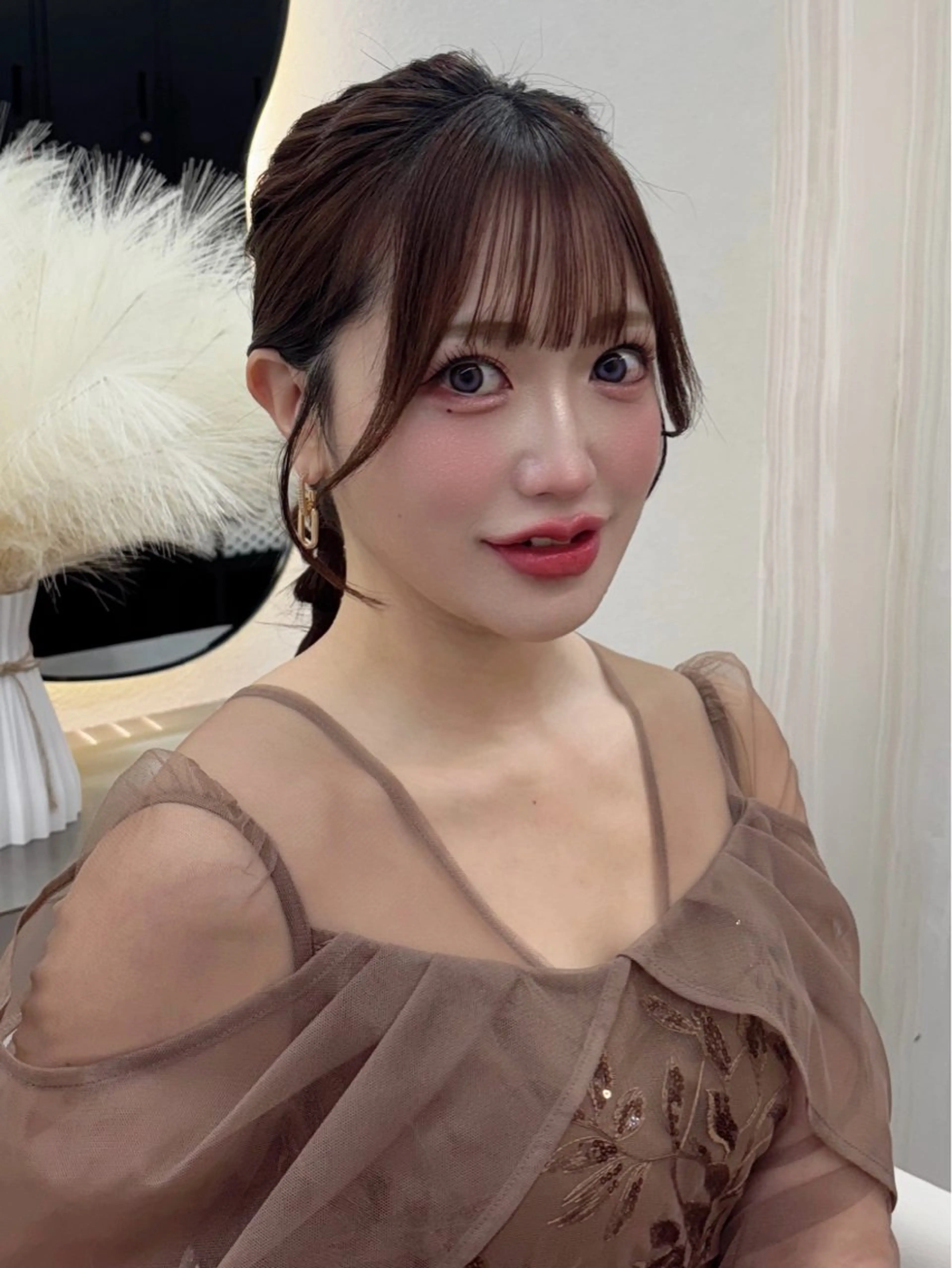 セミロング カラー パーマ ヘアアレンジ メンズ キッズ カット 🤍韓国風レイヤー/ 艶髪🤍鳥越美羽のヘアスタイル