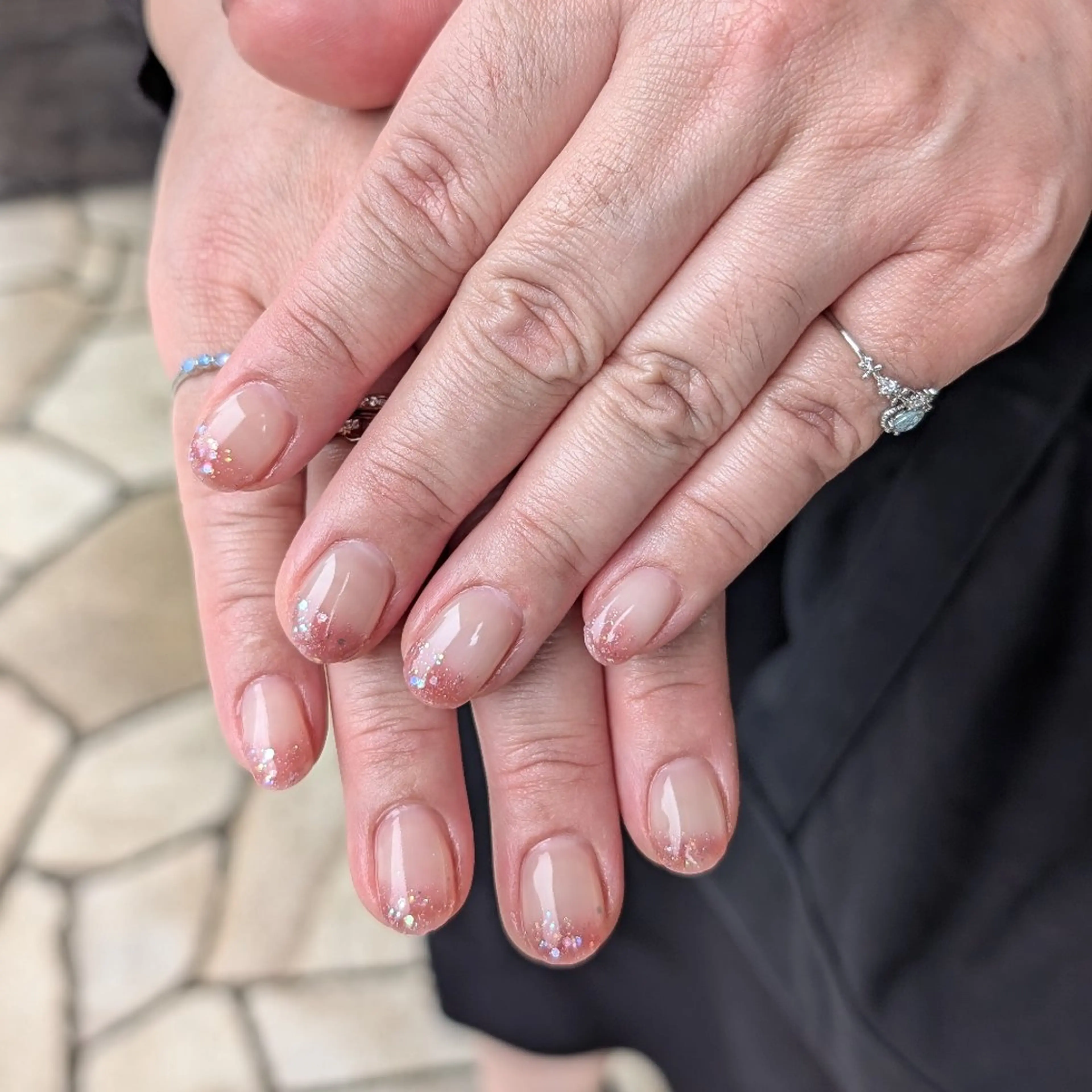 ネイル クリアネイル ラメ(グリッター) ラメグラデーション ナリタ・ マミのネイルデザイン