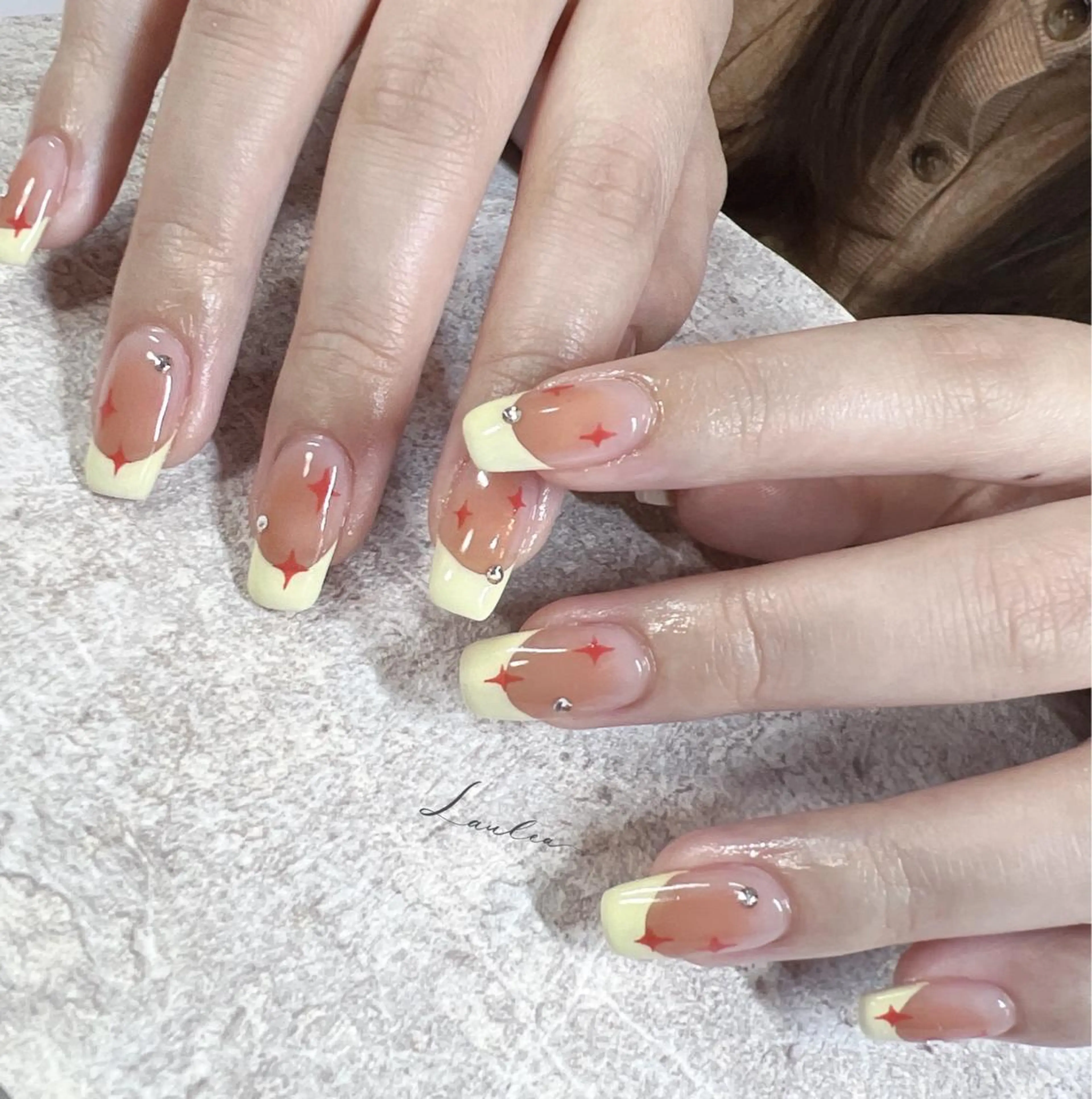 ネイル フットネイル 韓国ネイル ハンドネイル nail salon Lauleaのネイルデザイン