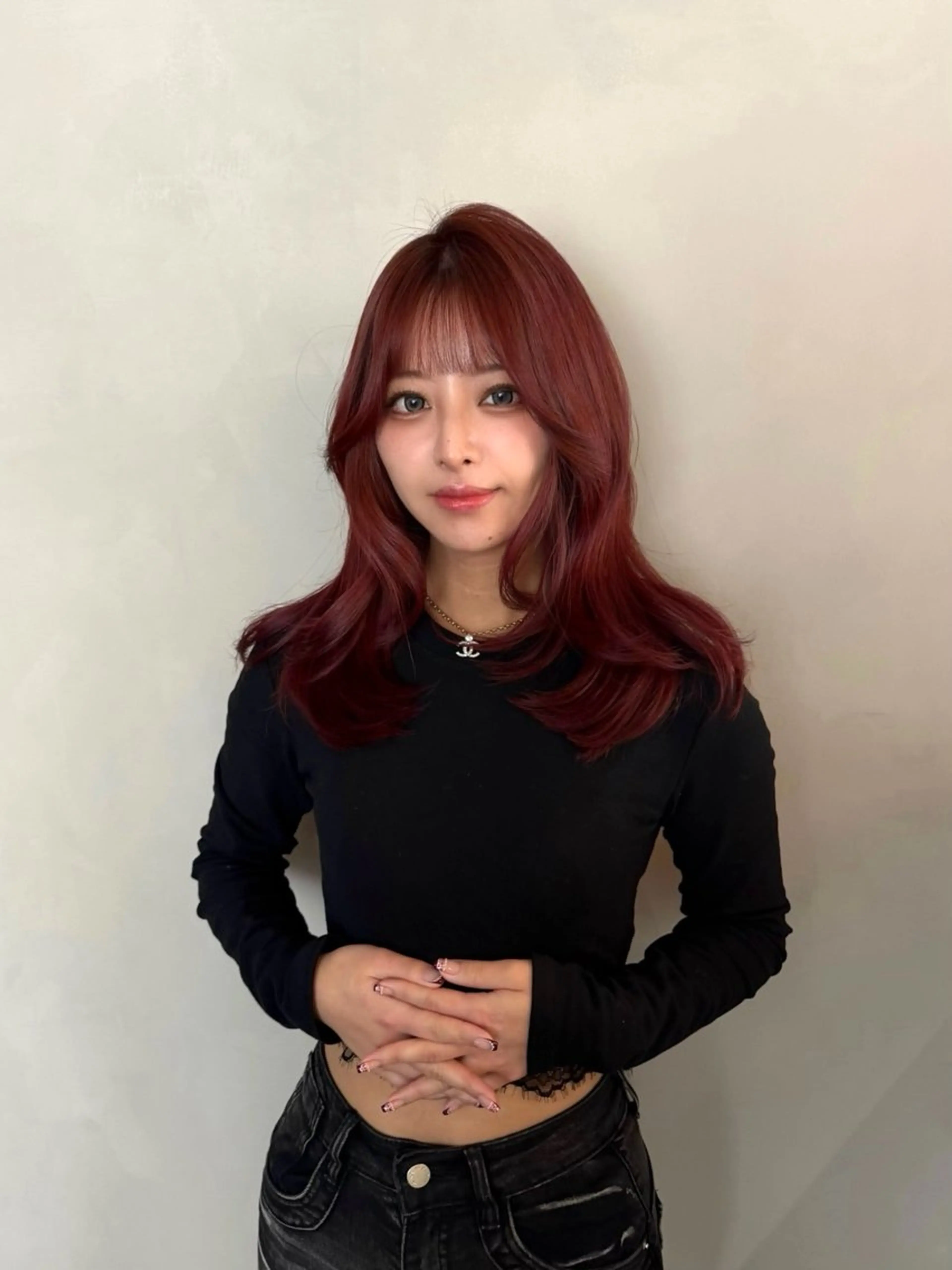 セミロング カラー カット ヘアカラー トリートメント 🩷渋谷/韓国/レイ ヤー/透明感Sayaのヘアスタイル