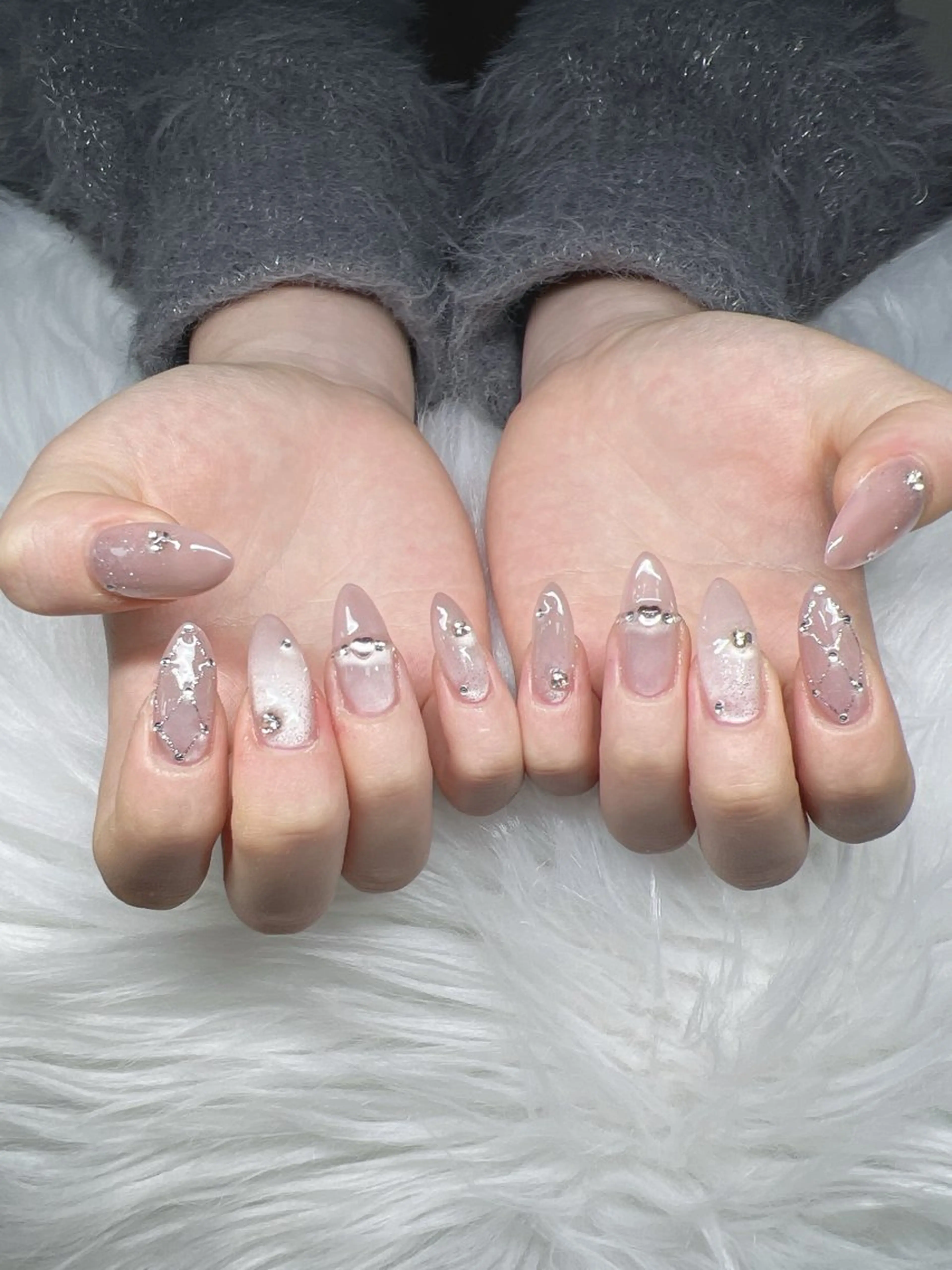 ネイル ハンドネイル Lee Nails チップ長さだし専門店のネイルデザイン