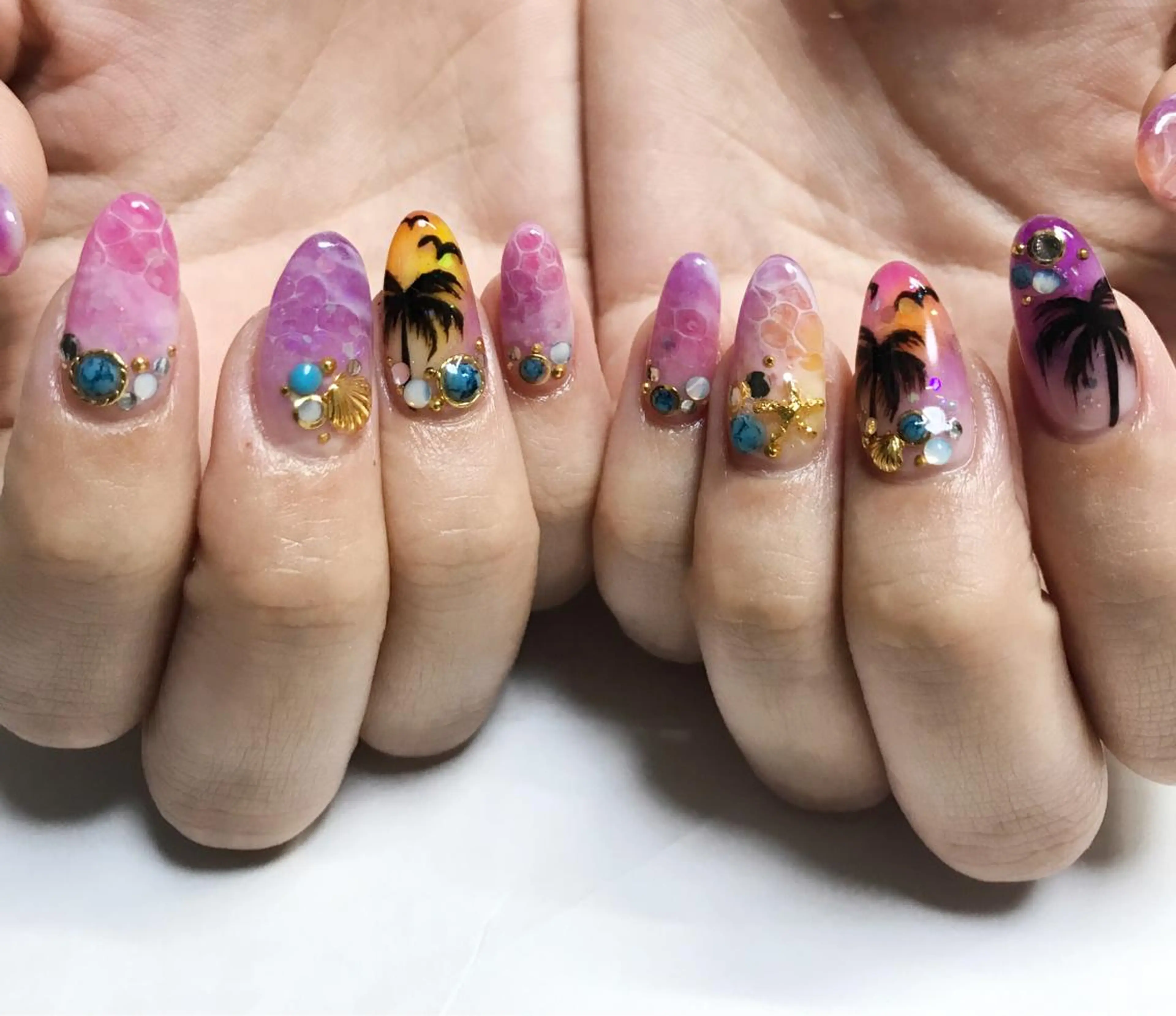 ネイル アートネイル nail salon en familleのネイルデザイン