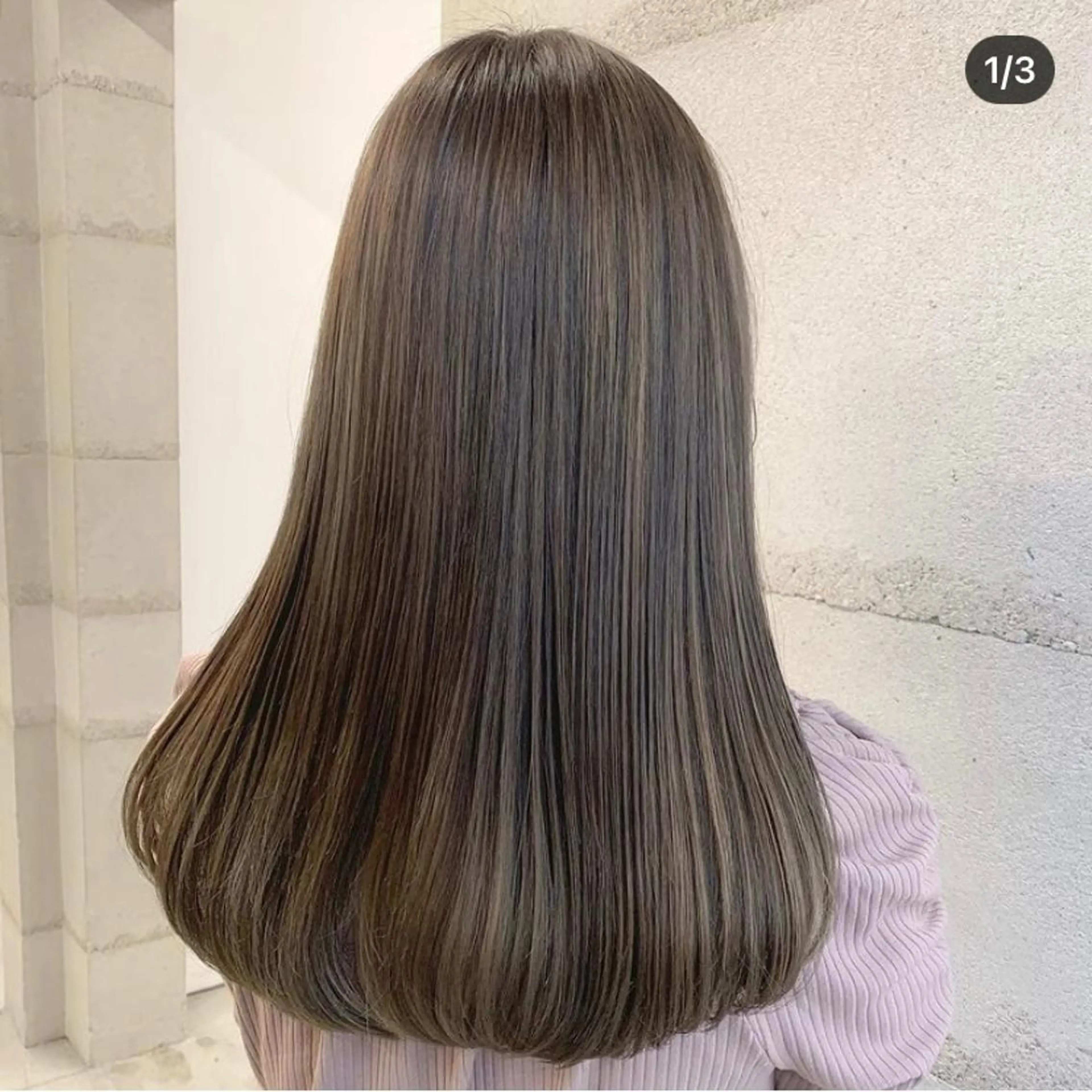 ミディアム カラー 透明感/オリーブ/ グレージュ/YUKAのヘアスタイル