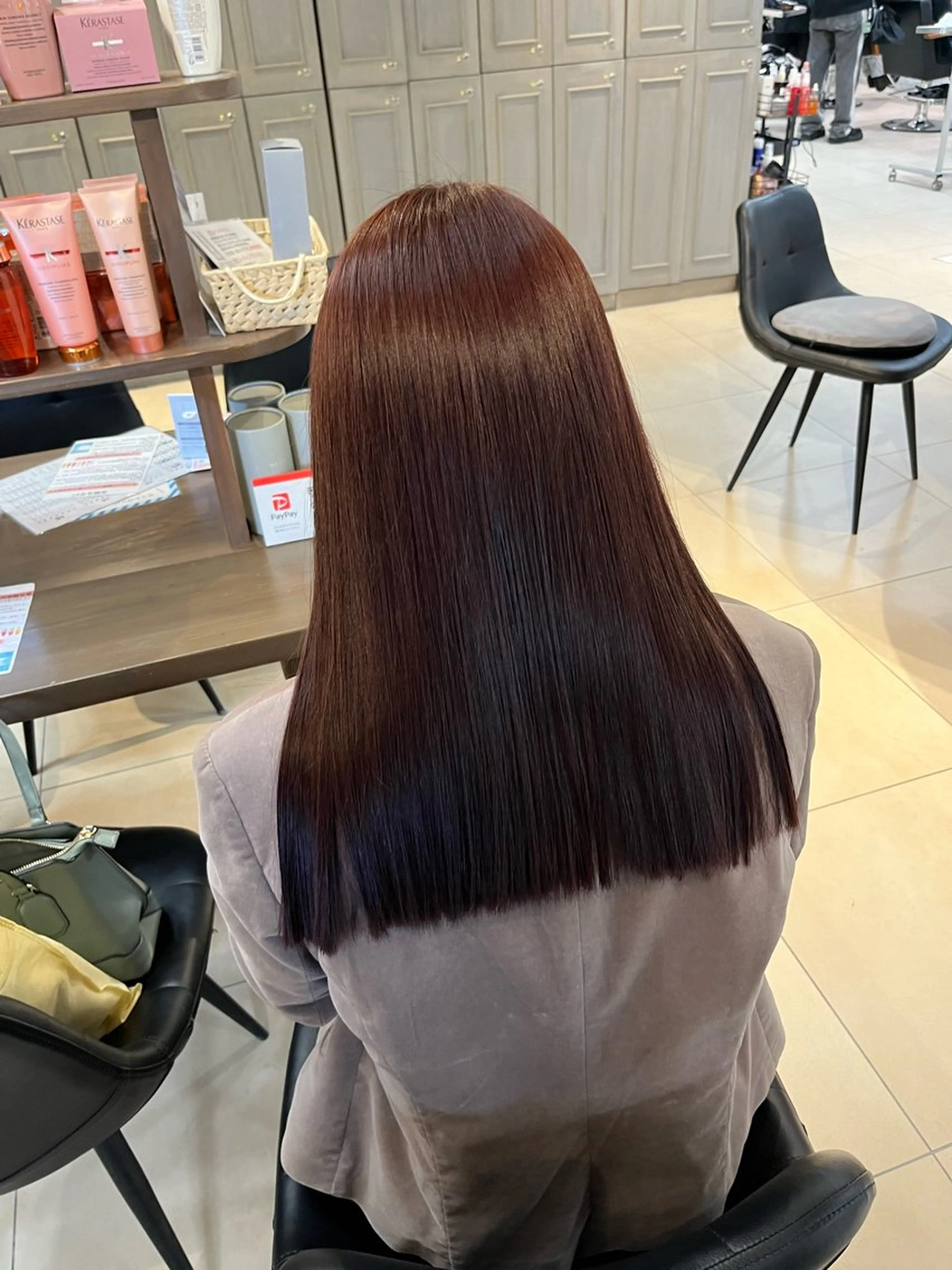 【🍓4月限定🌸】髪に優しい✨酸性ストレート➕髪質改善トリートメントの写真