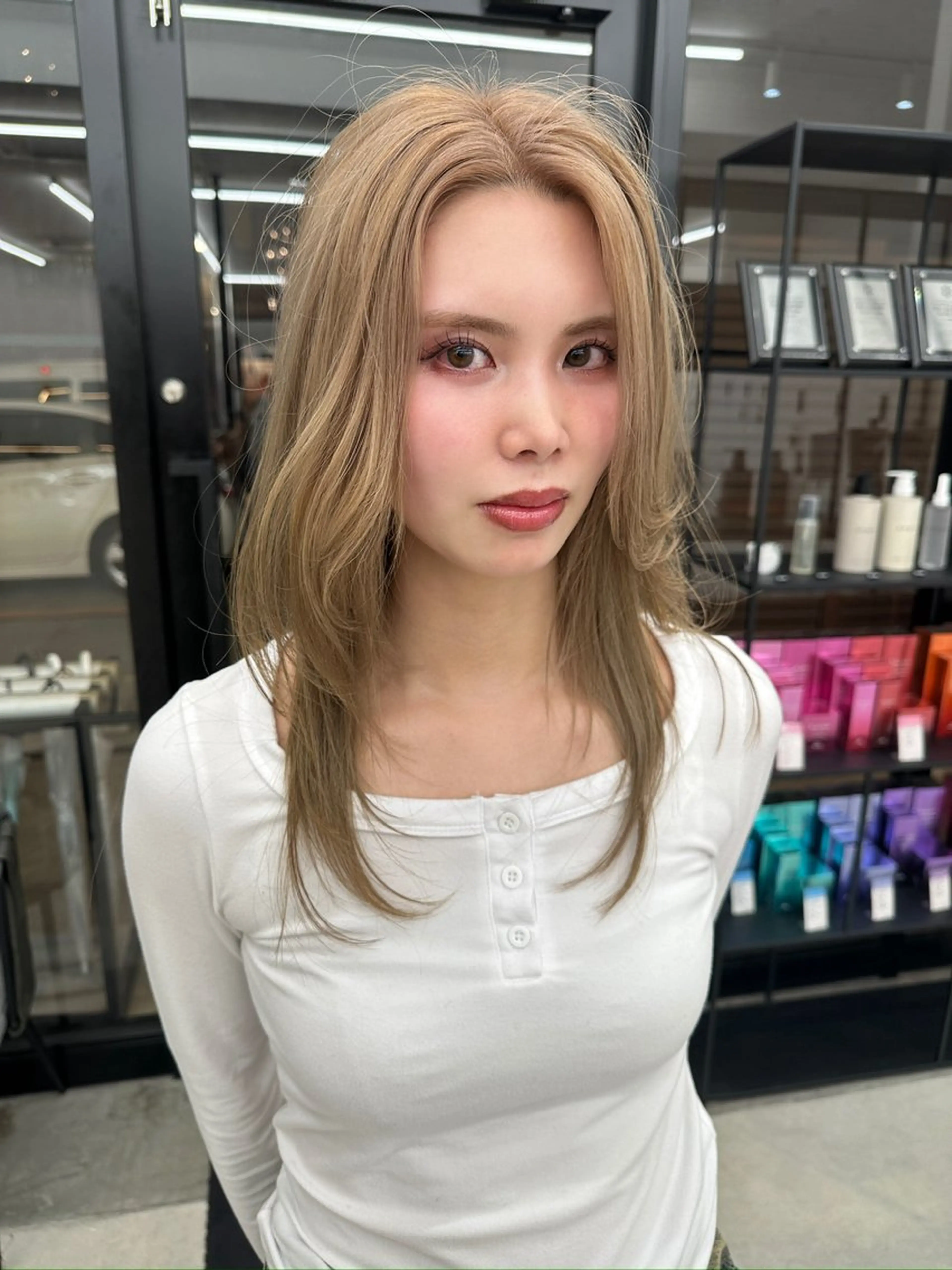 ロング レイヤーカット 瑠輝のヘアスタイル