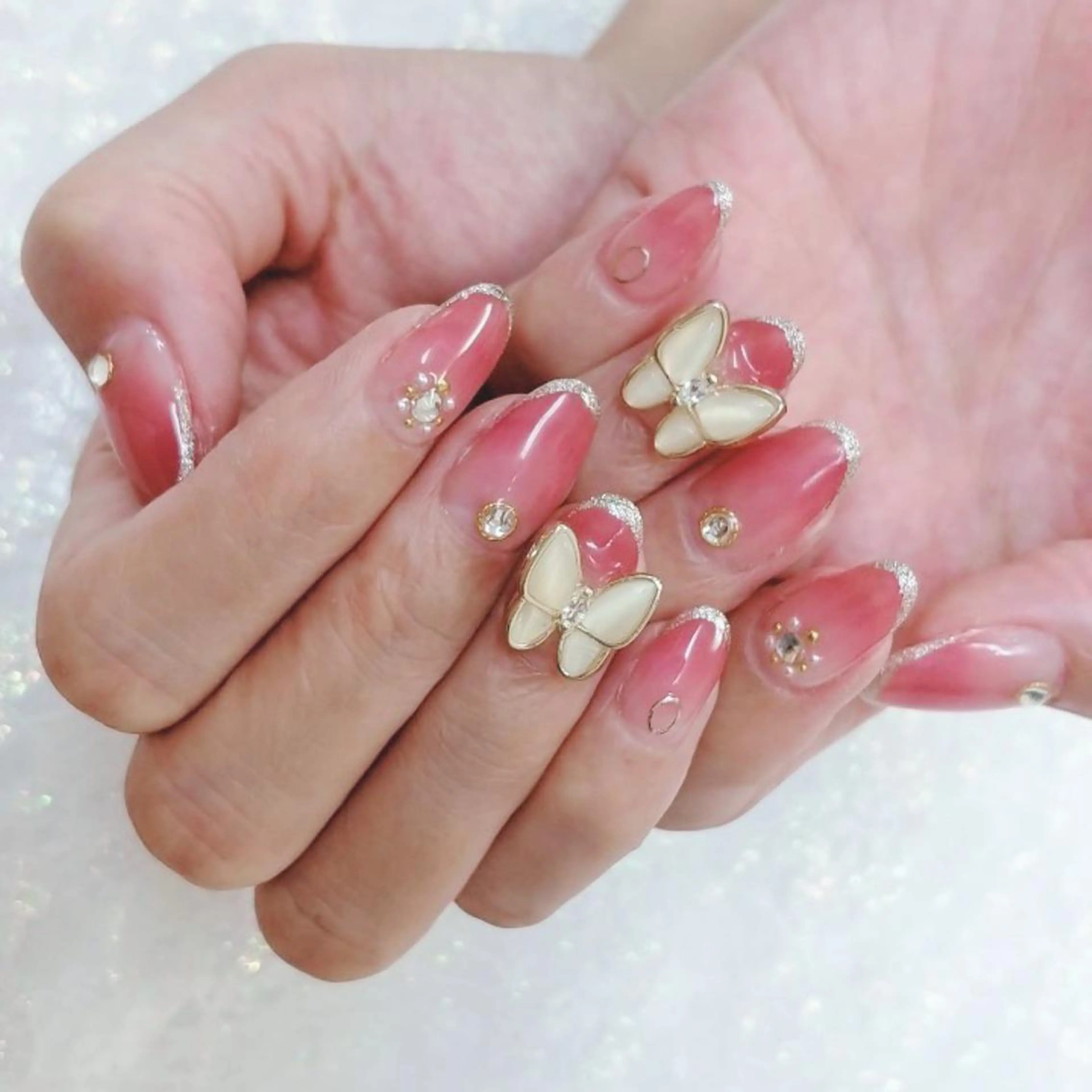 ネイル グラデーション ラメ(グリッター) ハンドネイル Nail lieNのネイルデザイン