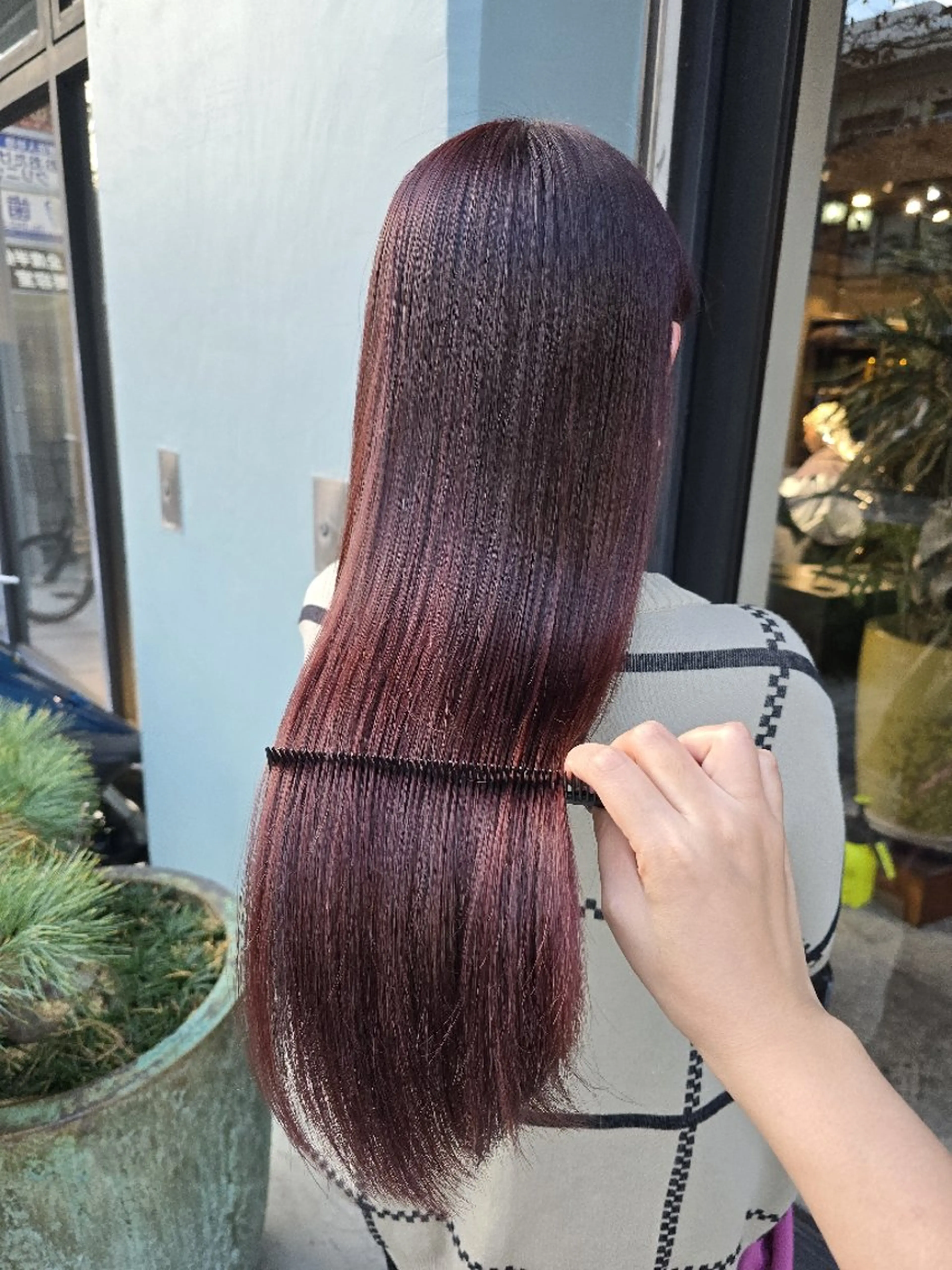 ロング カラー ヘアカラー トリートメント ハヤシ マユ ✂ 府中美容室のヘアスタイル