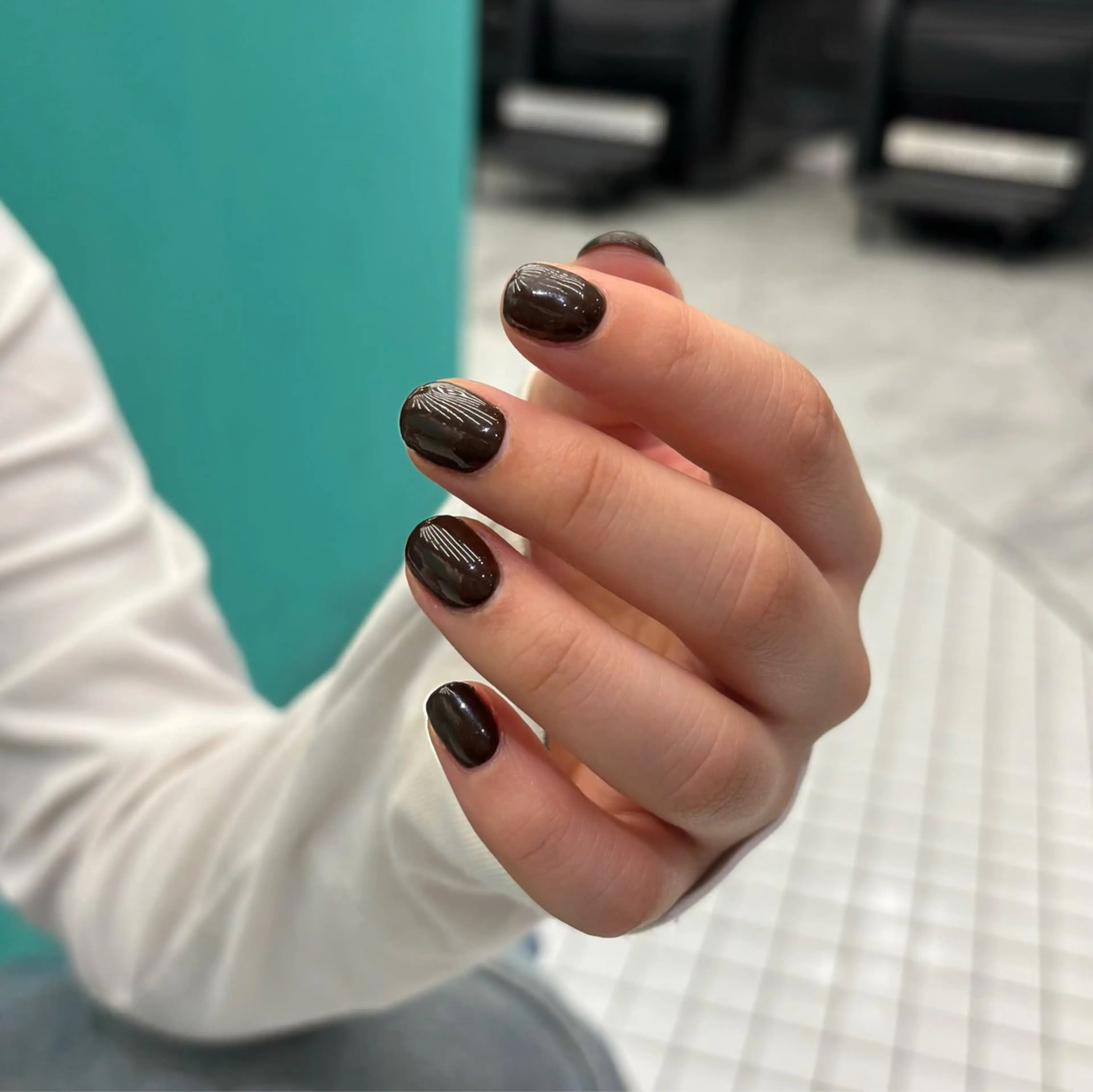 ケア有りワンカラーネイル💅　　　　　　　　オフ・長さだし無し限定の写真