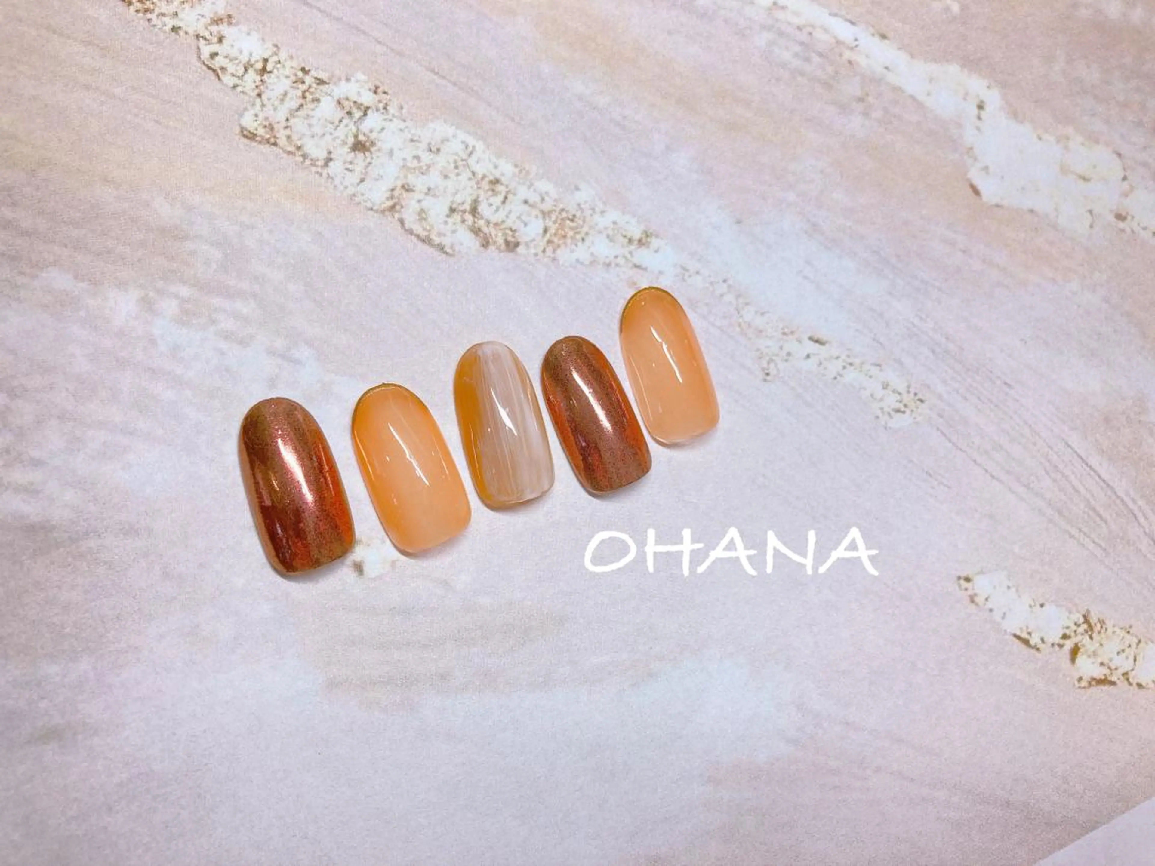 ネイル べっ甲ネイル フットネイル マグネットネイル ミラーネイル ニュアンスネイル nailroom  OHANA所属・nailroom OHANA🌴のネイルデザイン