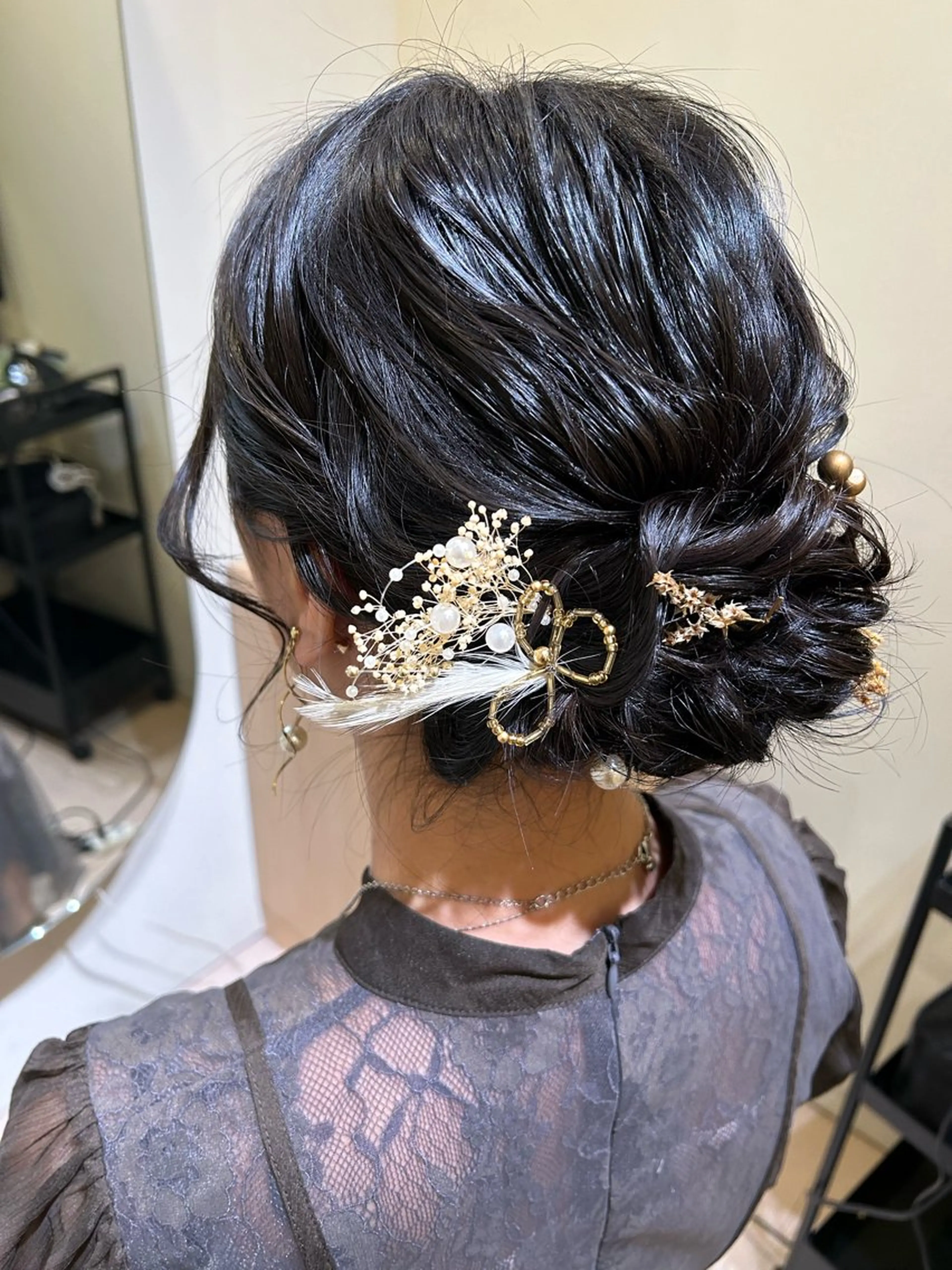 ヘアアレンジ ヘアセット ボウ🪞ヘアセット /マツパ/眉毛のマツエク・マツパデザイン