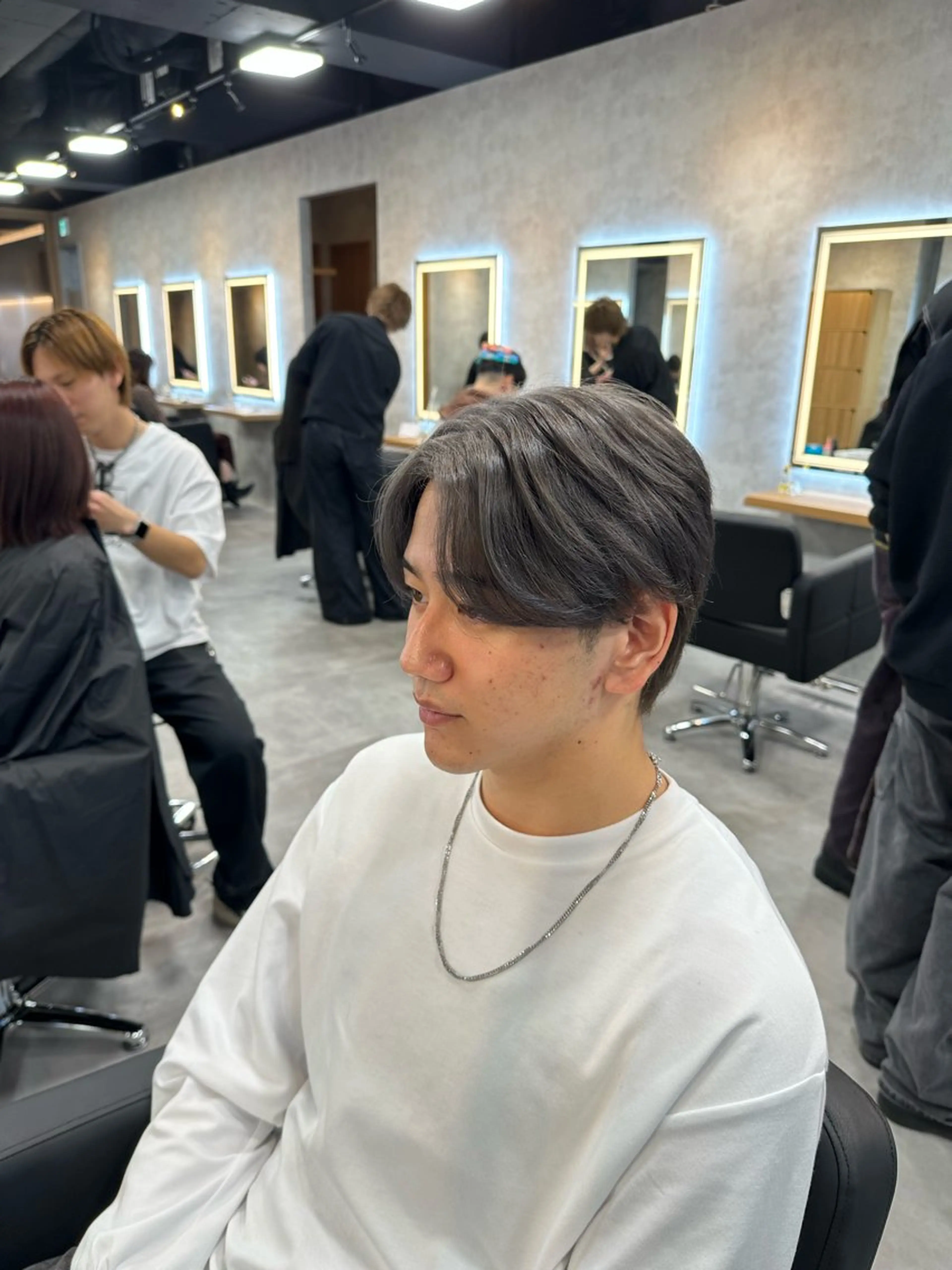 ショート カラー メンズ シルバー カット ヘアカラー 札幌美容室 /光👑のヘアスタイル