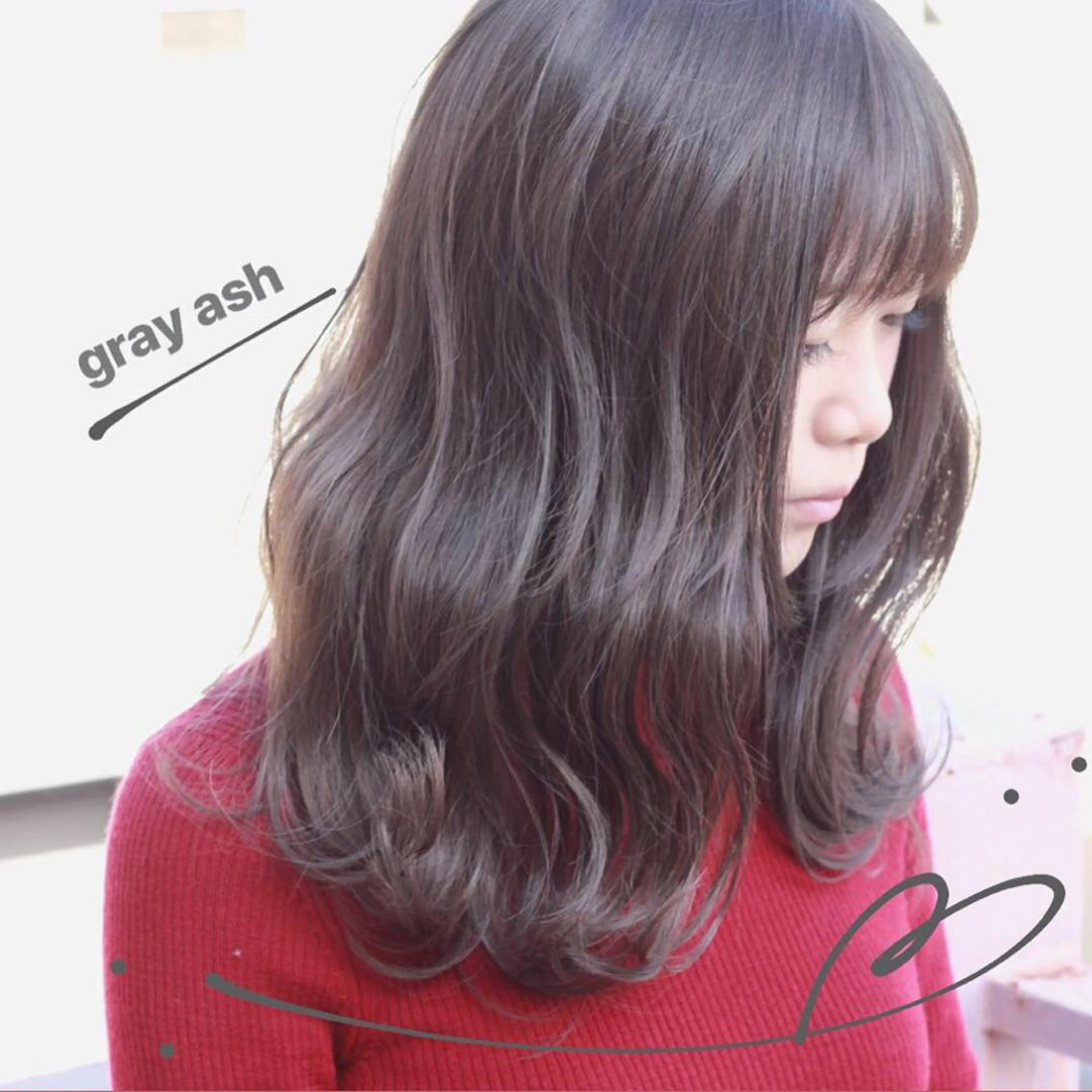 セミロング カラー アッシュ カット ヘアカラー トリートメント Viage （ビアージュ）のヘアスタイル