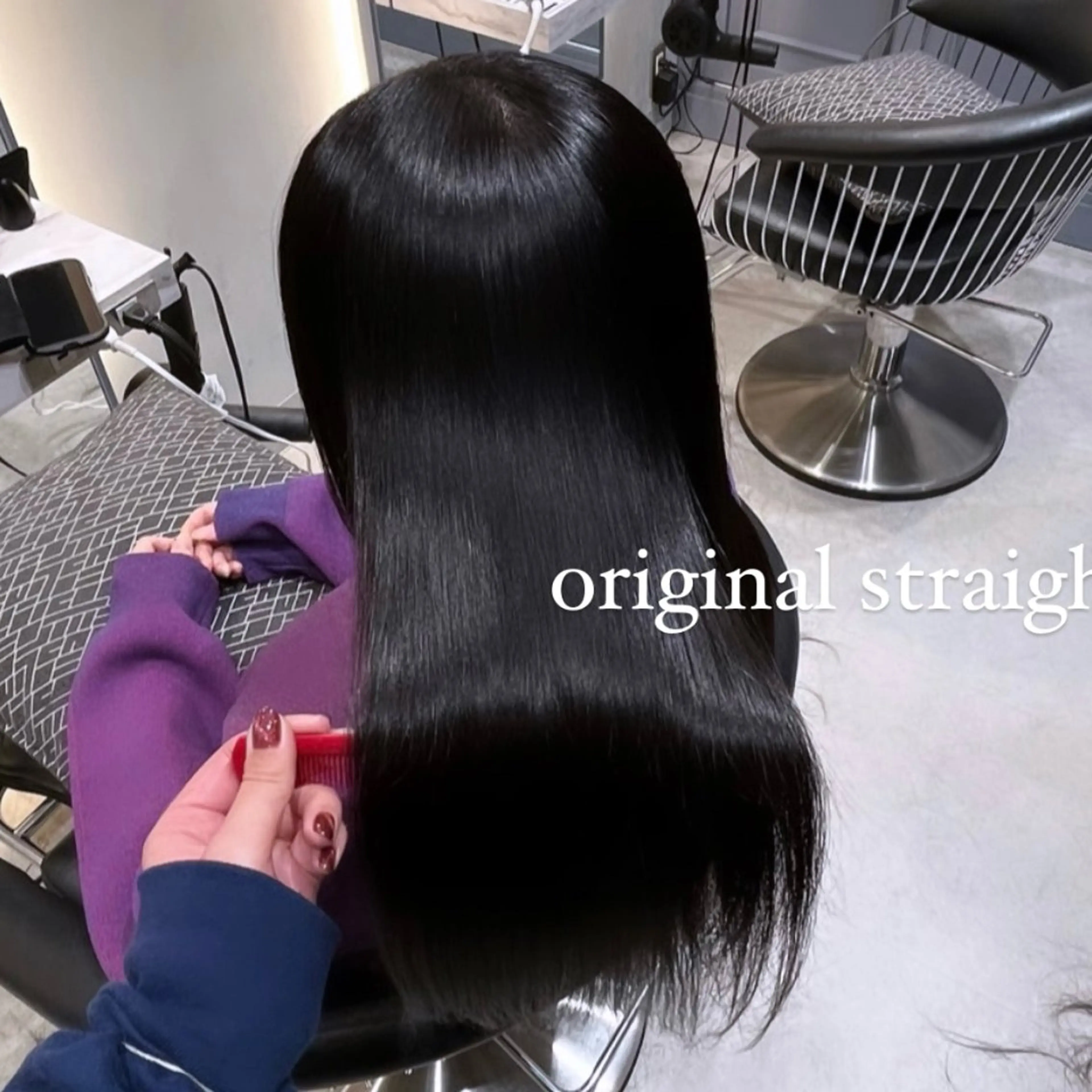 ロング 𝙆𝙖𝙞🎀🩶 レイヤー/縮毛矯正のヘアスタイル