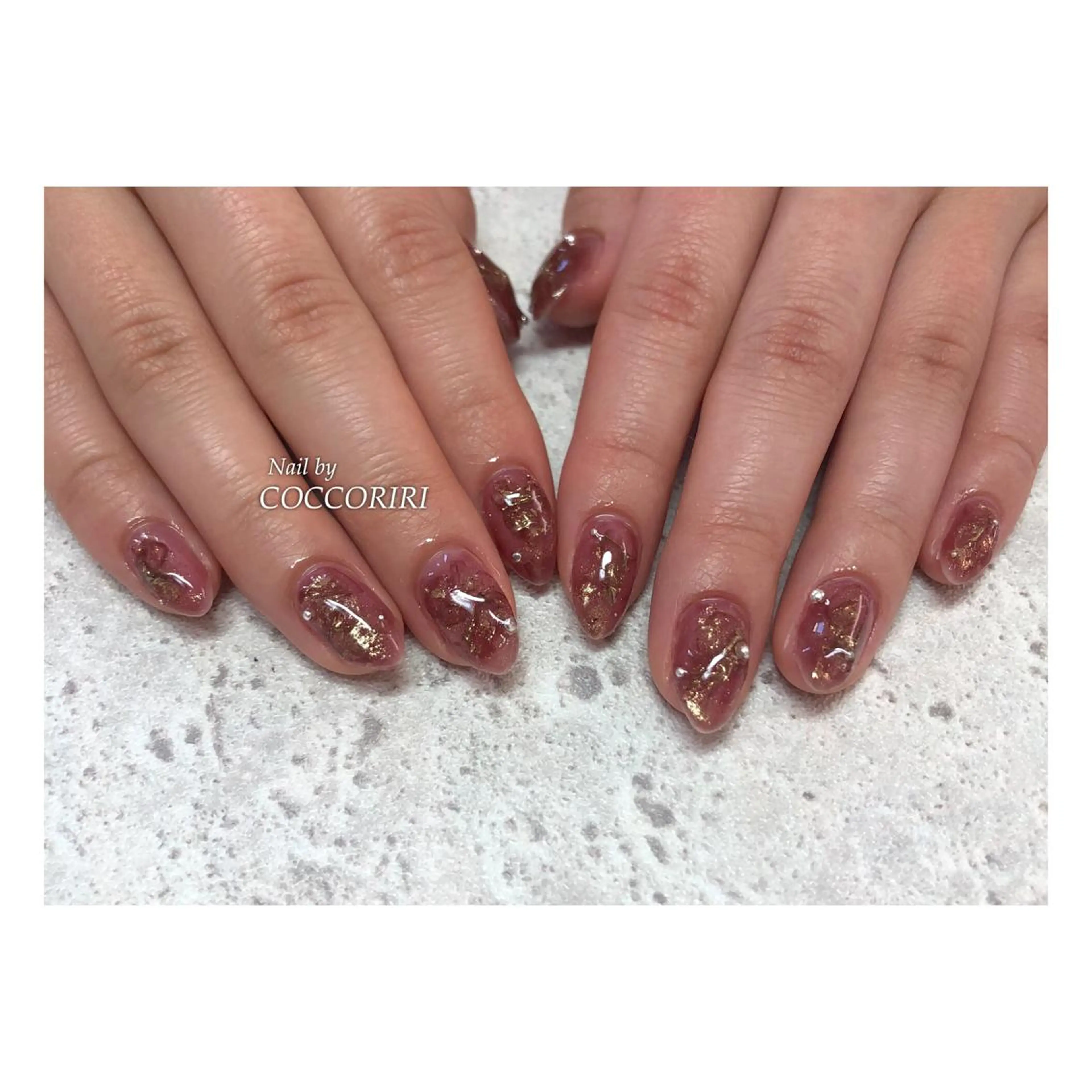 ネイル アートネイル グリーン 大理石ネイル(マーブル) ミラーネイル ニュアンスネイル ensowa✱laf NAILのネイルデザイン