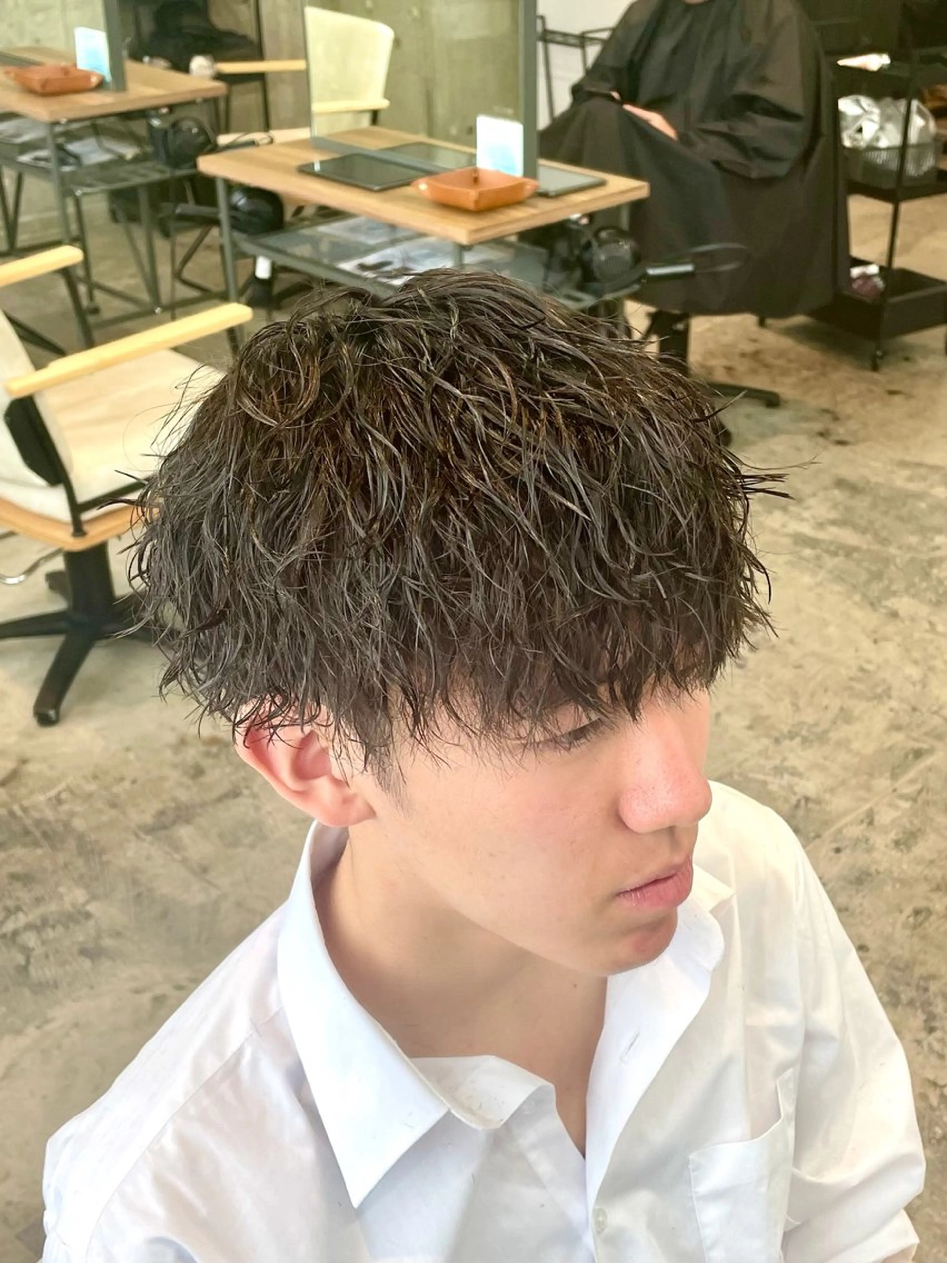 ショート カラー パーマ メンズ カット パーマ 🎧【パーマ師】 SOUMA🎧のヘアスタイル