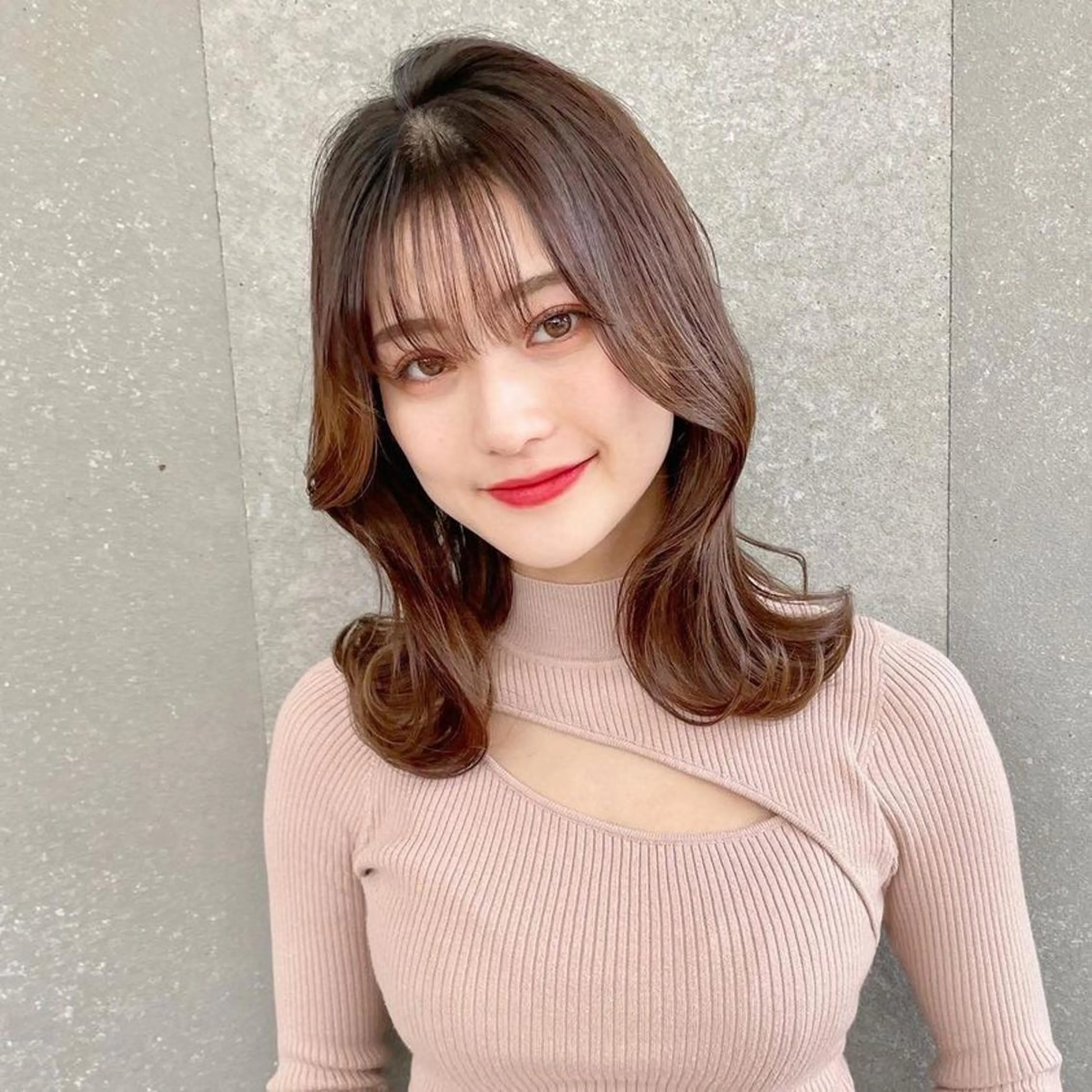 ミディアム カラー カット ヘアカラー トリートメント ‎🤍髪質改善‎🤍 ‎ViVIE🤍のヘアスタイル