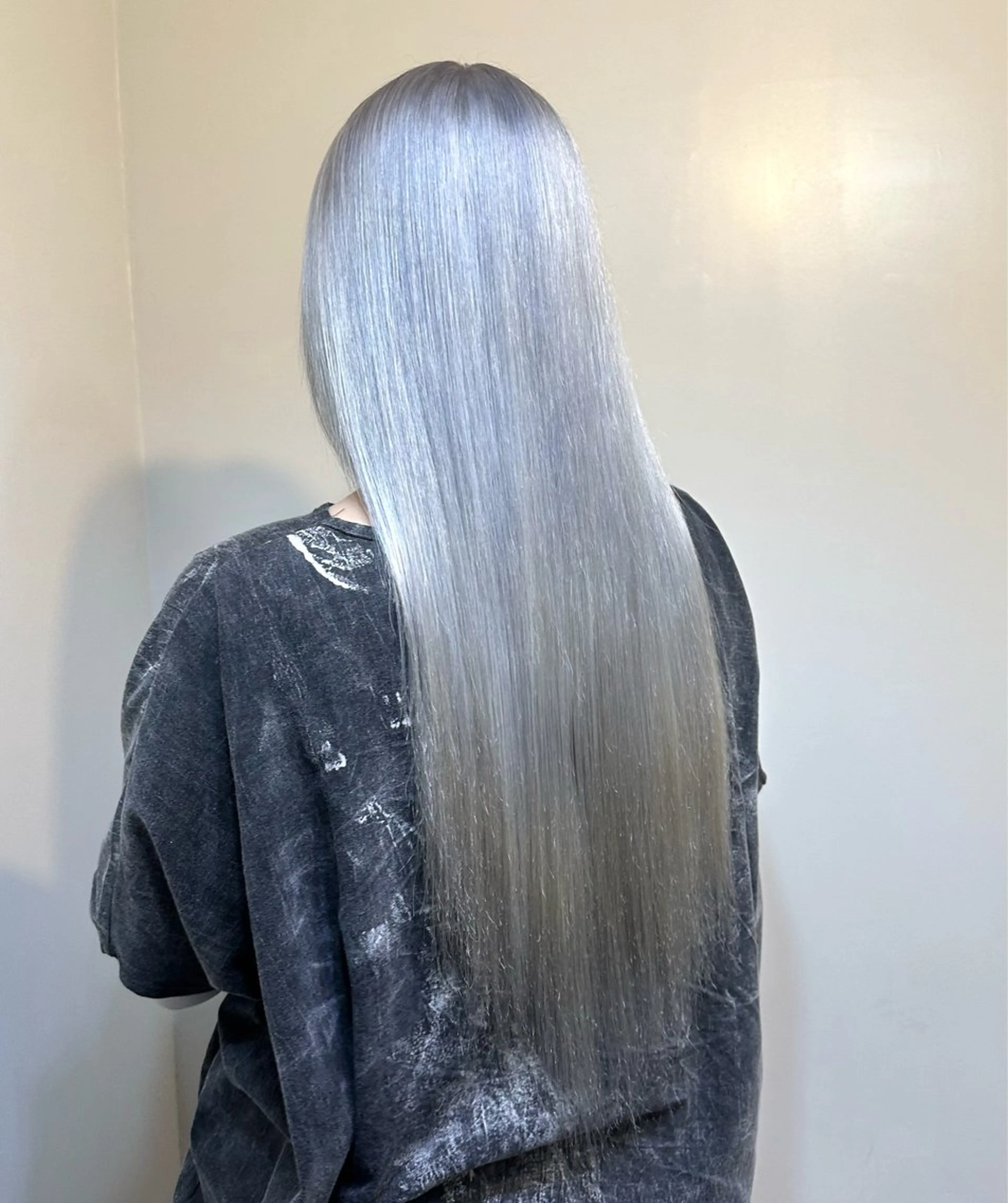 ロング カラー ヘアカラー ブリーチ毛対応酸性 ストレート🌈サキのヘアスタイル