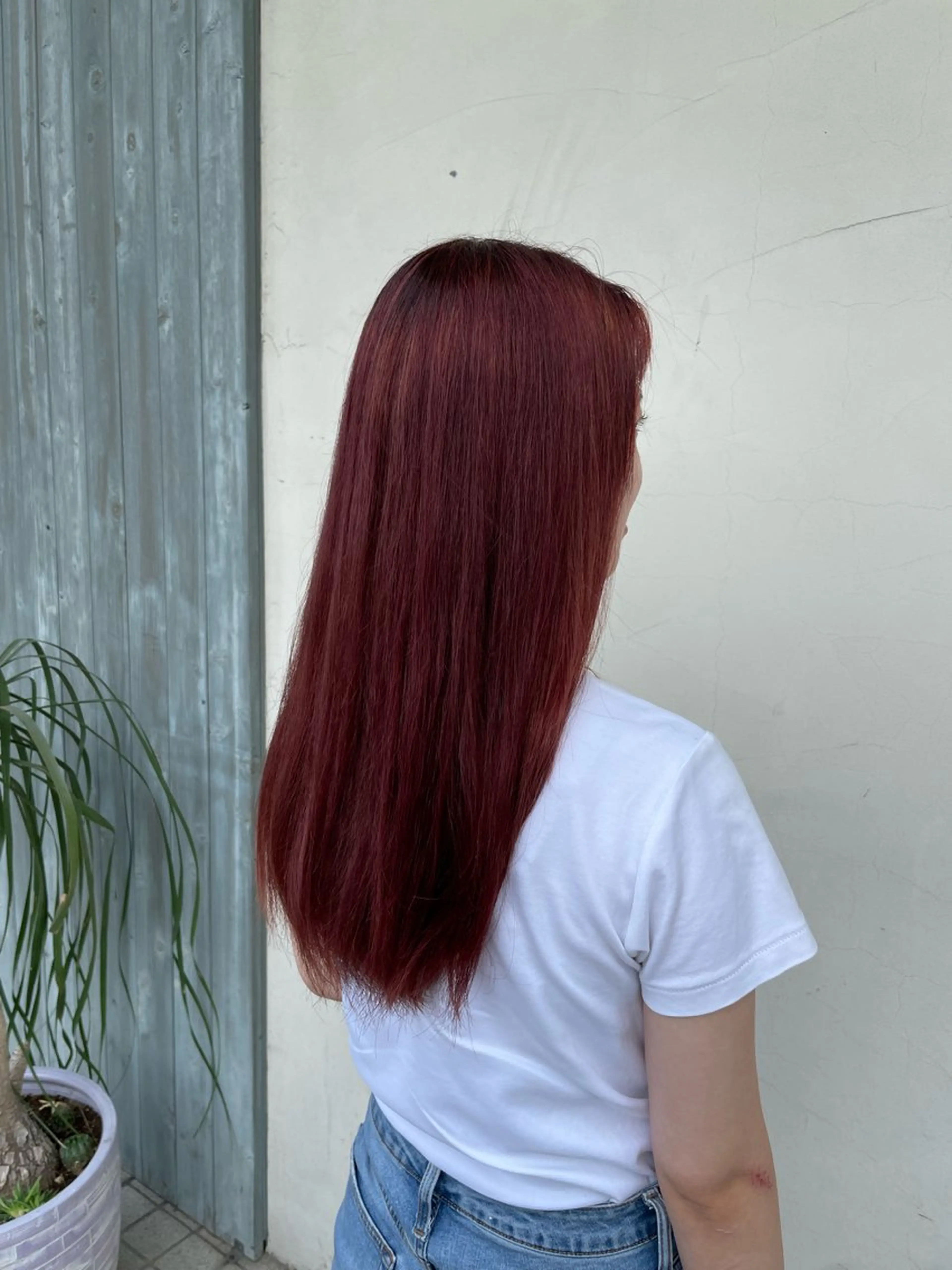 ロング カラー ブリーチ ブラウンカラー レッドカラー レッドブラウン ヘアカラー さかきばら すみえのヘアスタイル