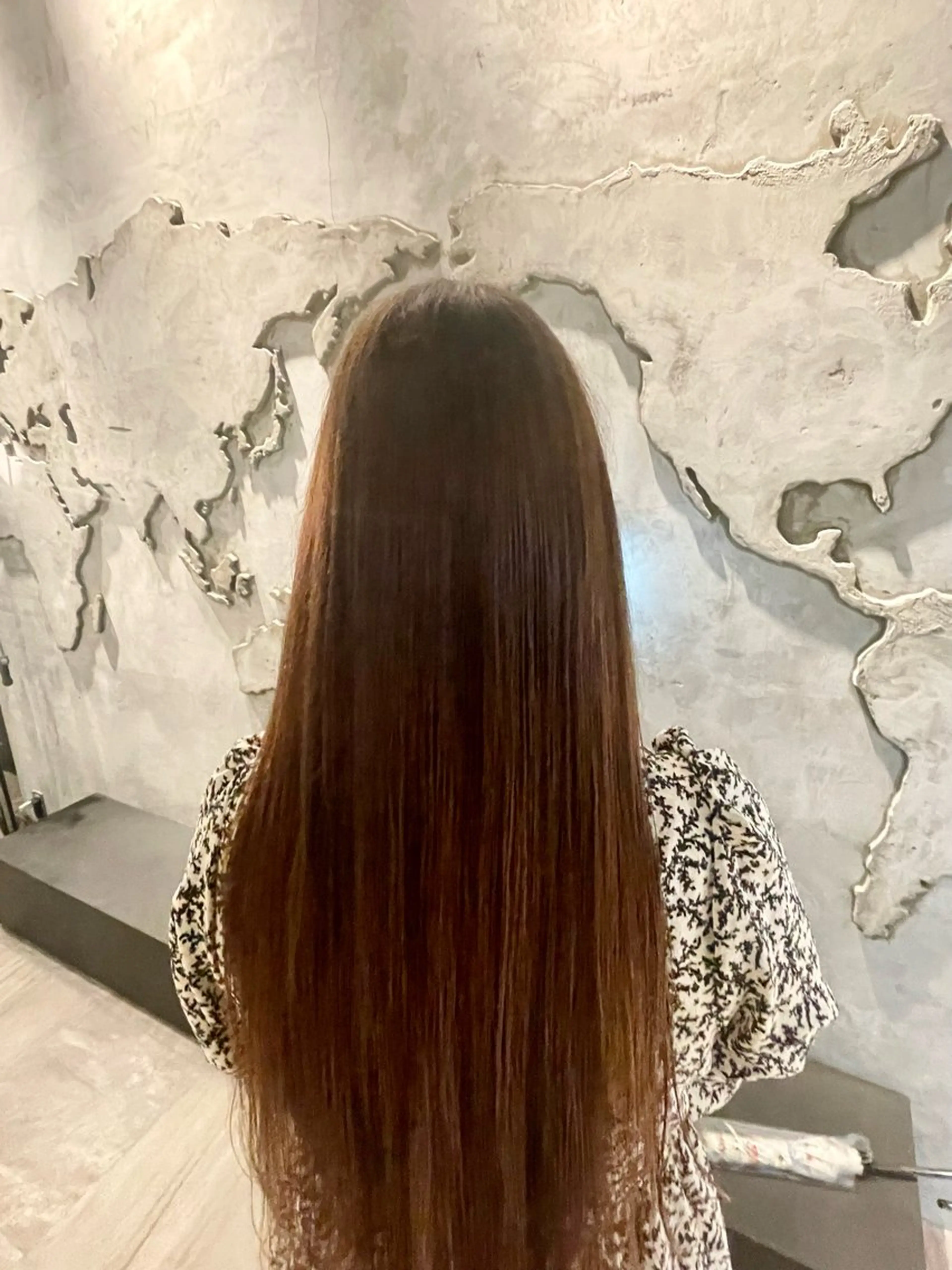 ロング カラー ヘアカラー トリートメント 🎈ブリーチなし暖色 カラー/レッド/ゆいのヘアスタイル