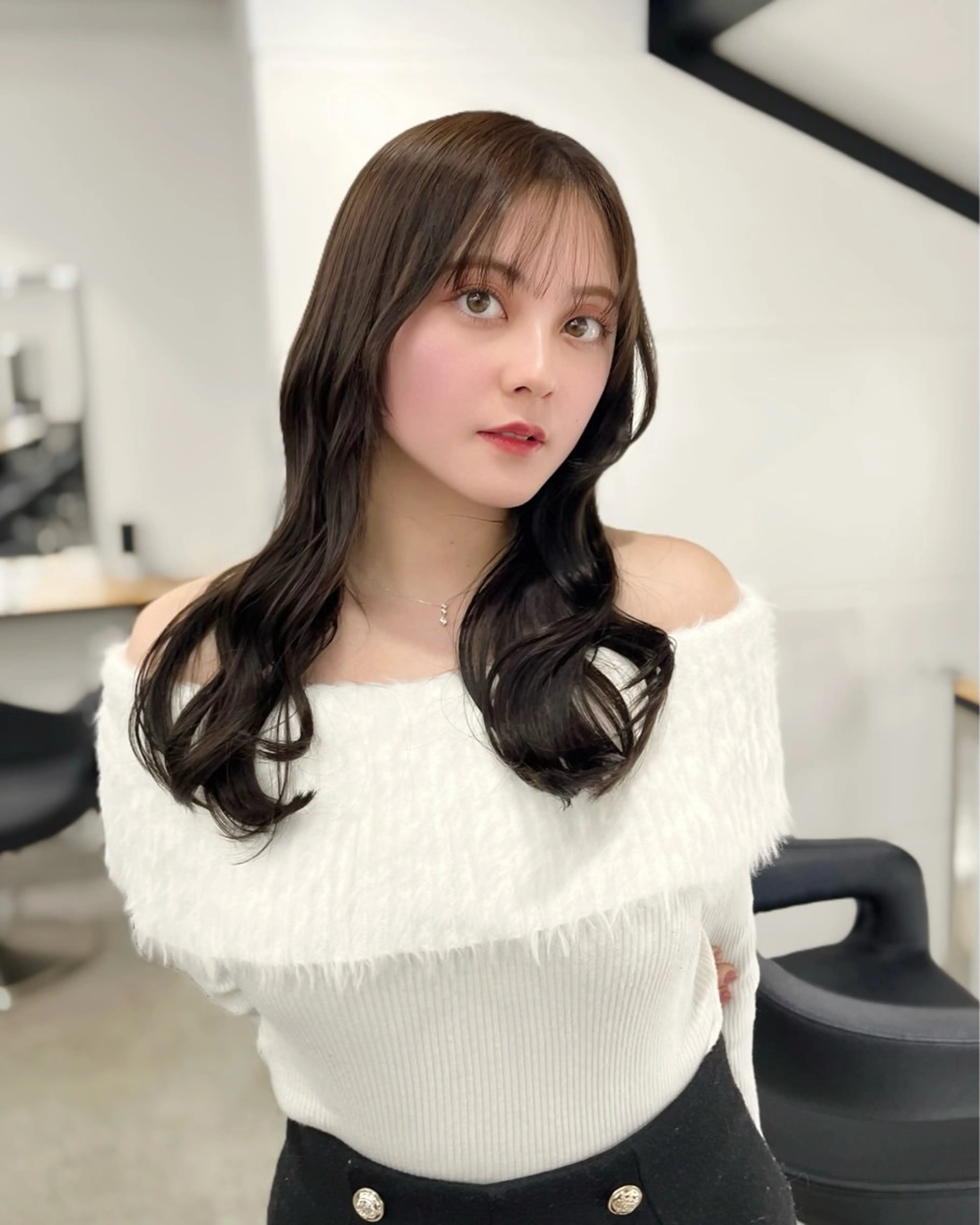 ミディアム カラー グレージュ オリーブグレージュ オリーブグレー ヘアカラー トリートメント 縮毛矯正/ハイトーン /パーマ/せき🧸のヘアスタイル