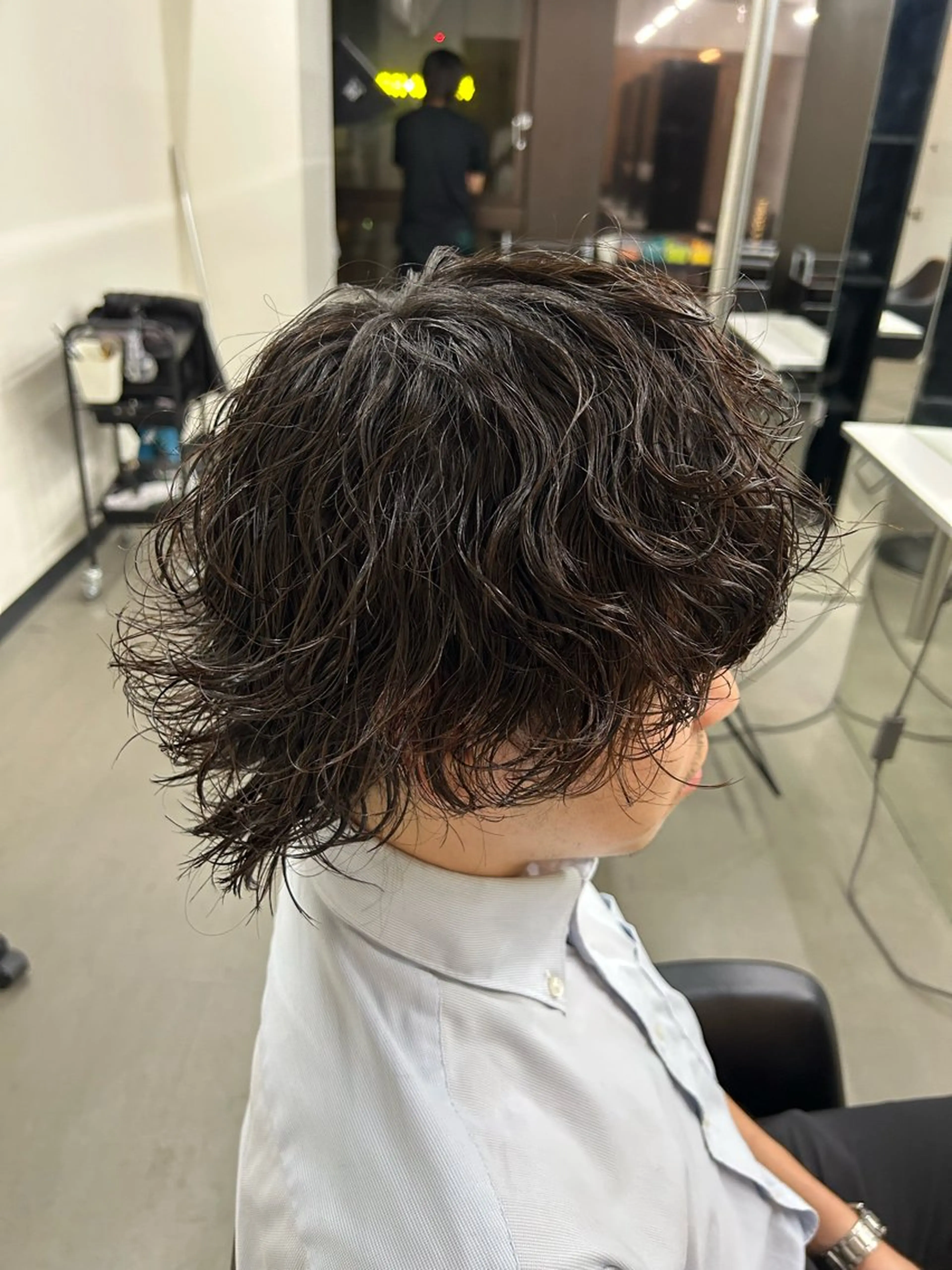 ショート パーマ メンズ 渋谷／ブリーチ／ カラーモデル／はるとのヘアスタイル