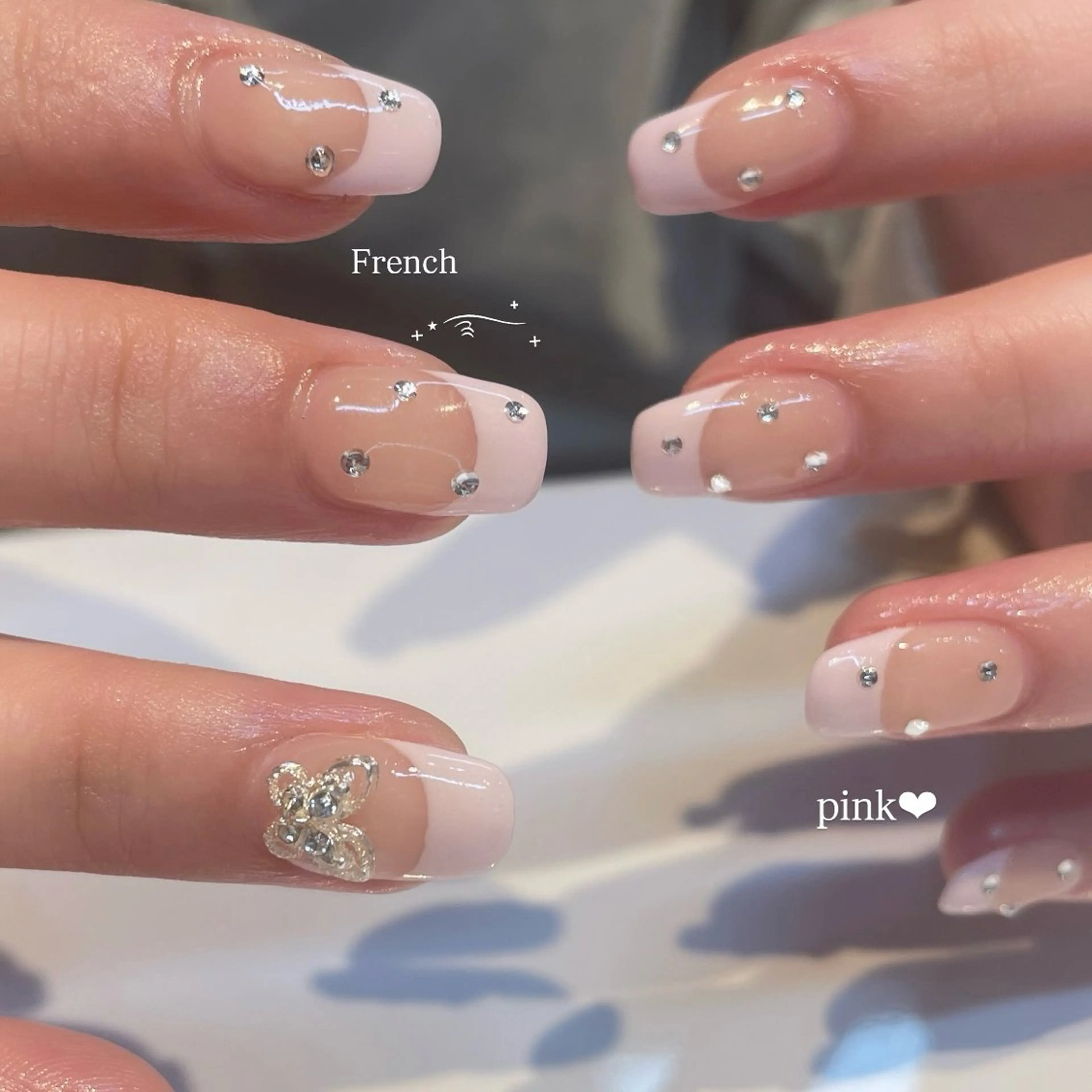 セミロング ハンドネイル Aki ୨୧のネイルデザイン