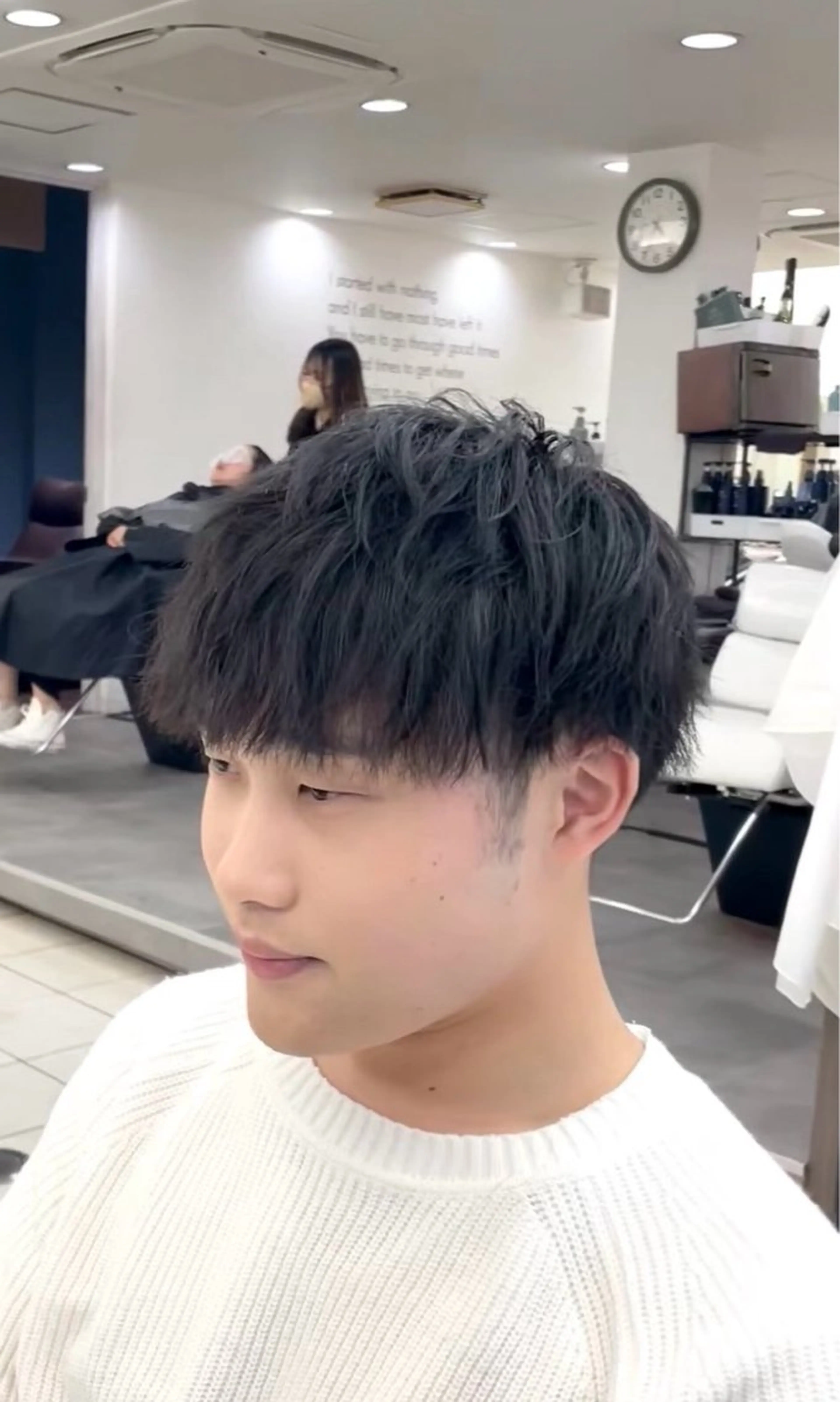 メンズ カット パーマ 成瀬スパイラル パーマ清水大隼のヘアスタイル