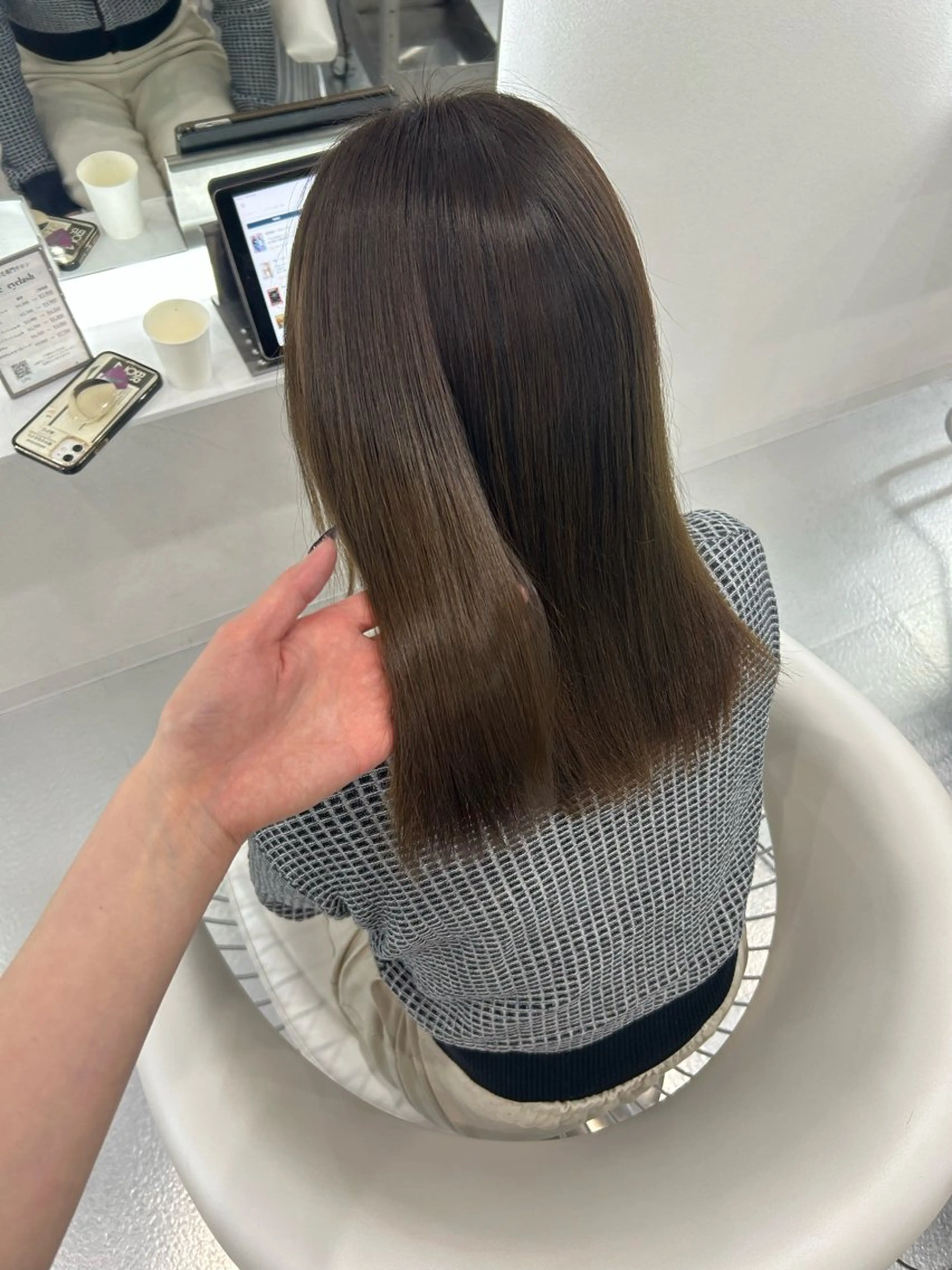 ミディアム カラー ベージュカラー オリーブベージュ ヘアカラー あやめ🪽 オリーブ/ハイトーンのヘアスタイル