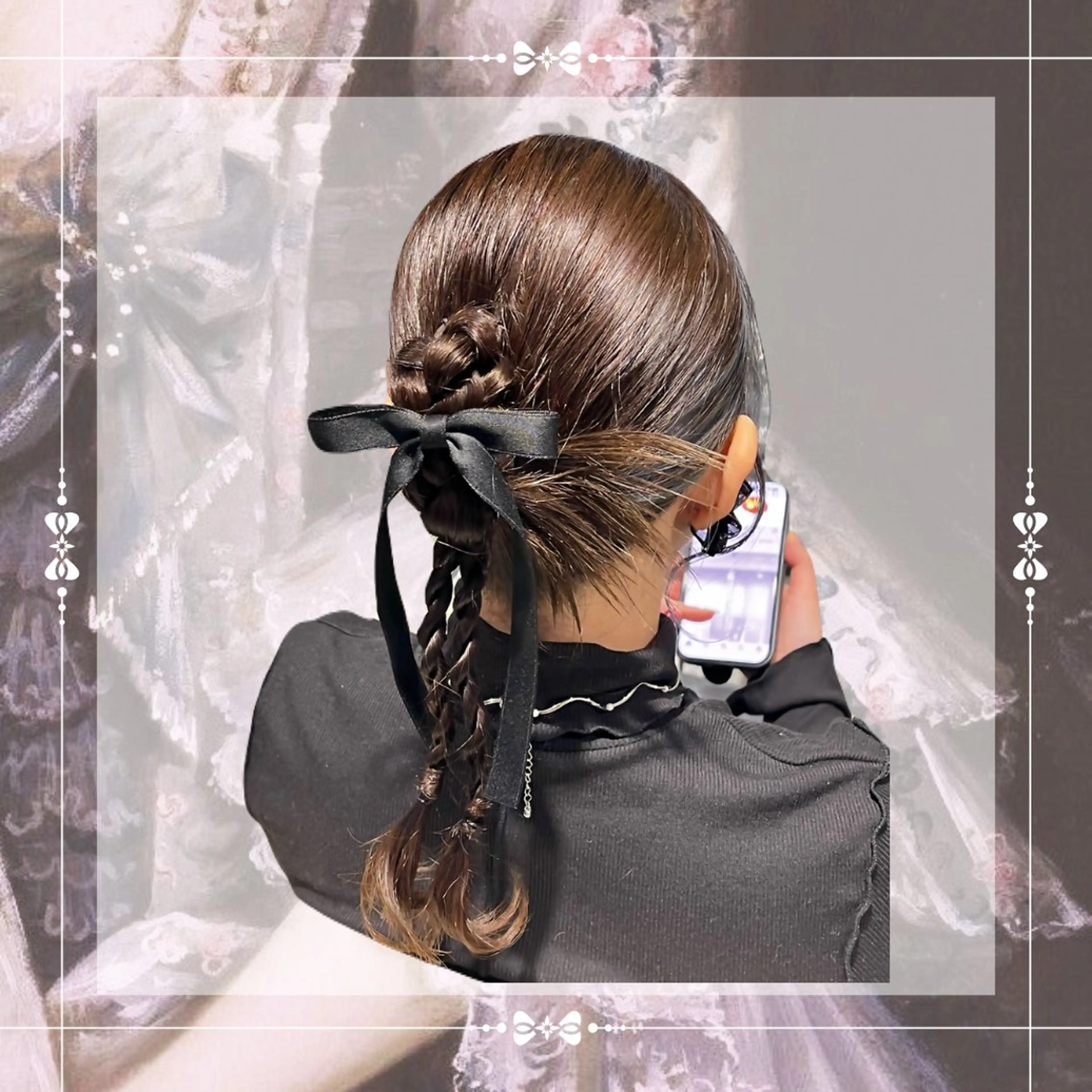 ヘアアレンジ ハーフアップ MAISON DE BEAUTE 箕面店所属・꧁꒰ঌ奈菜美໒꒱꧂ 箕面美容室のヘアスタイル