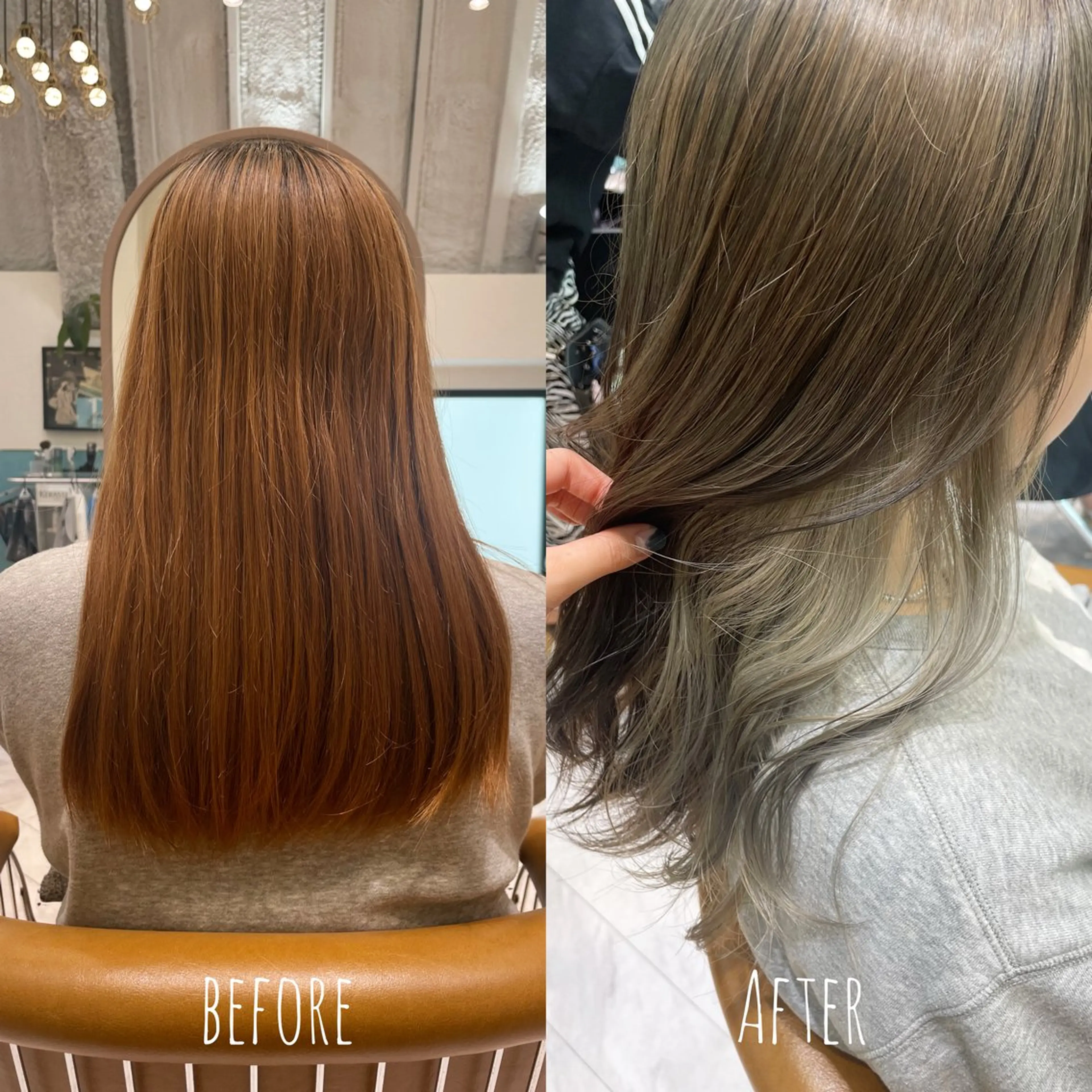 ロング カラー ヘアカラー トリートメント 🍎大人可愛い小顔 ボブ🍏shioのヘアスタイル