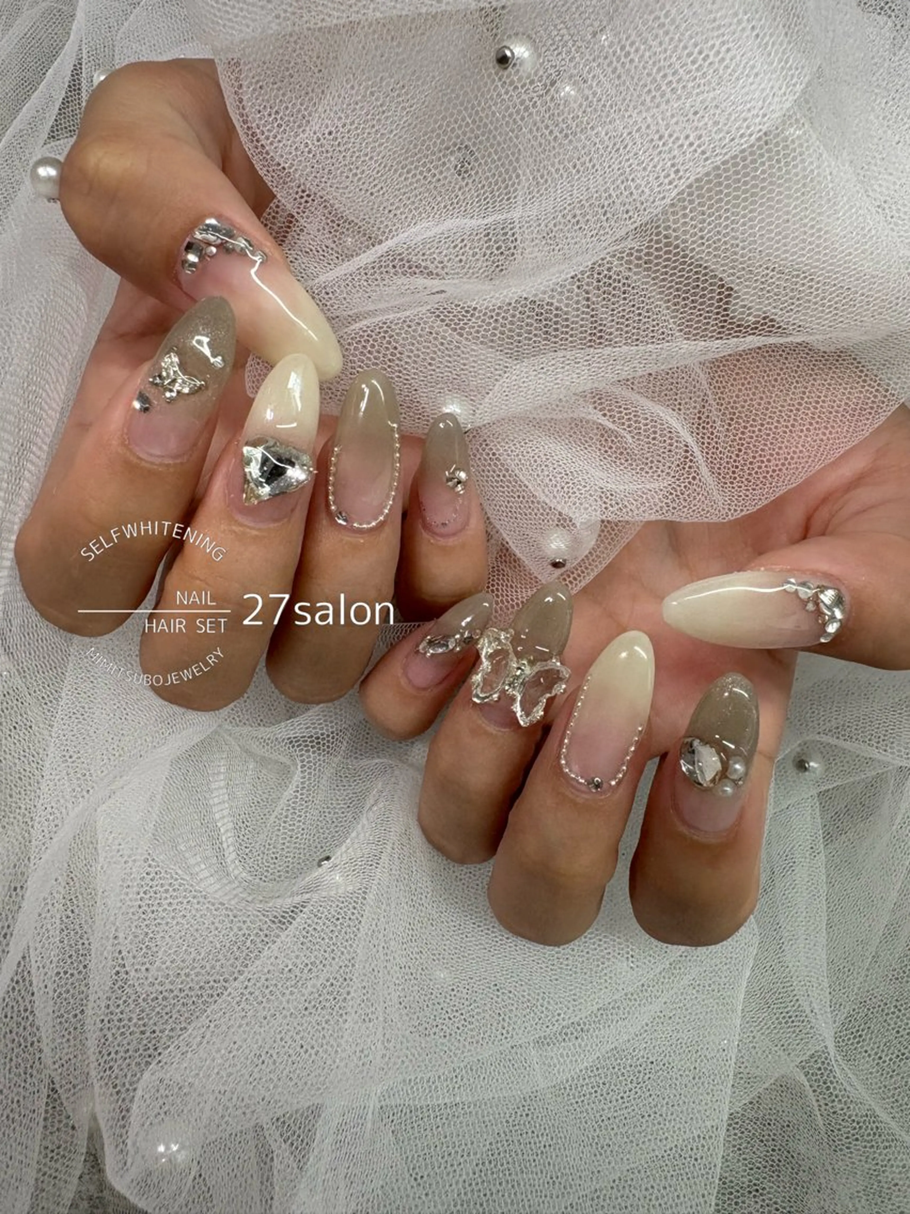 ネイル グラデーション ワンホンネイル ハンドネイル 27salon yuinaのネイルデザイン