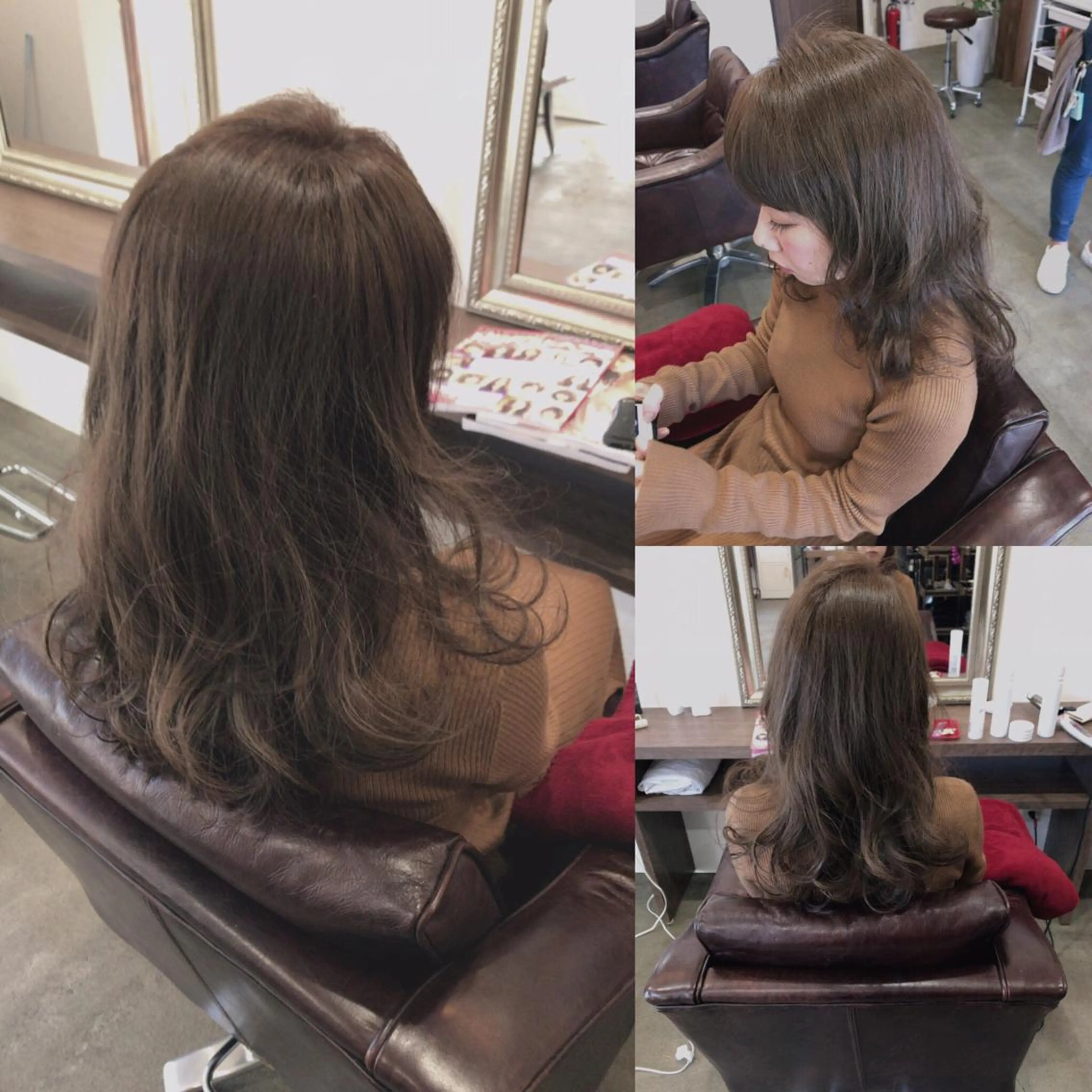 ロング カラー レイヤーカット匠 イソザキノリユキのヘアスタイル