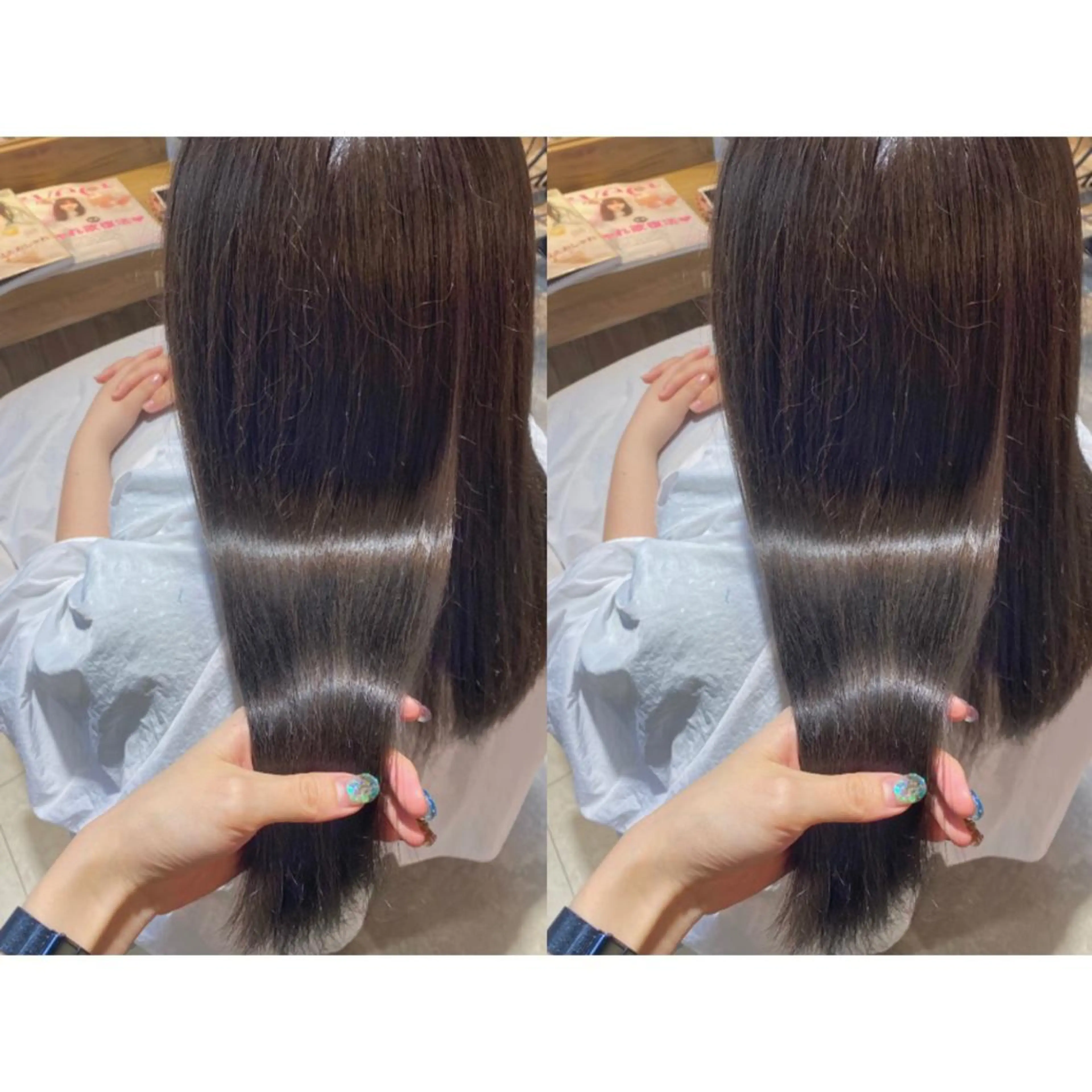 カラー グレージュ ハイライトカラー ラベンダーカラー ラベンダーグレージュ ラベンダーグレー 🐻結んで可愛い hair EMI🐻のヘアスタイル