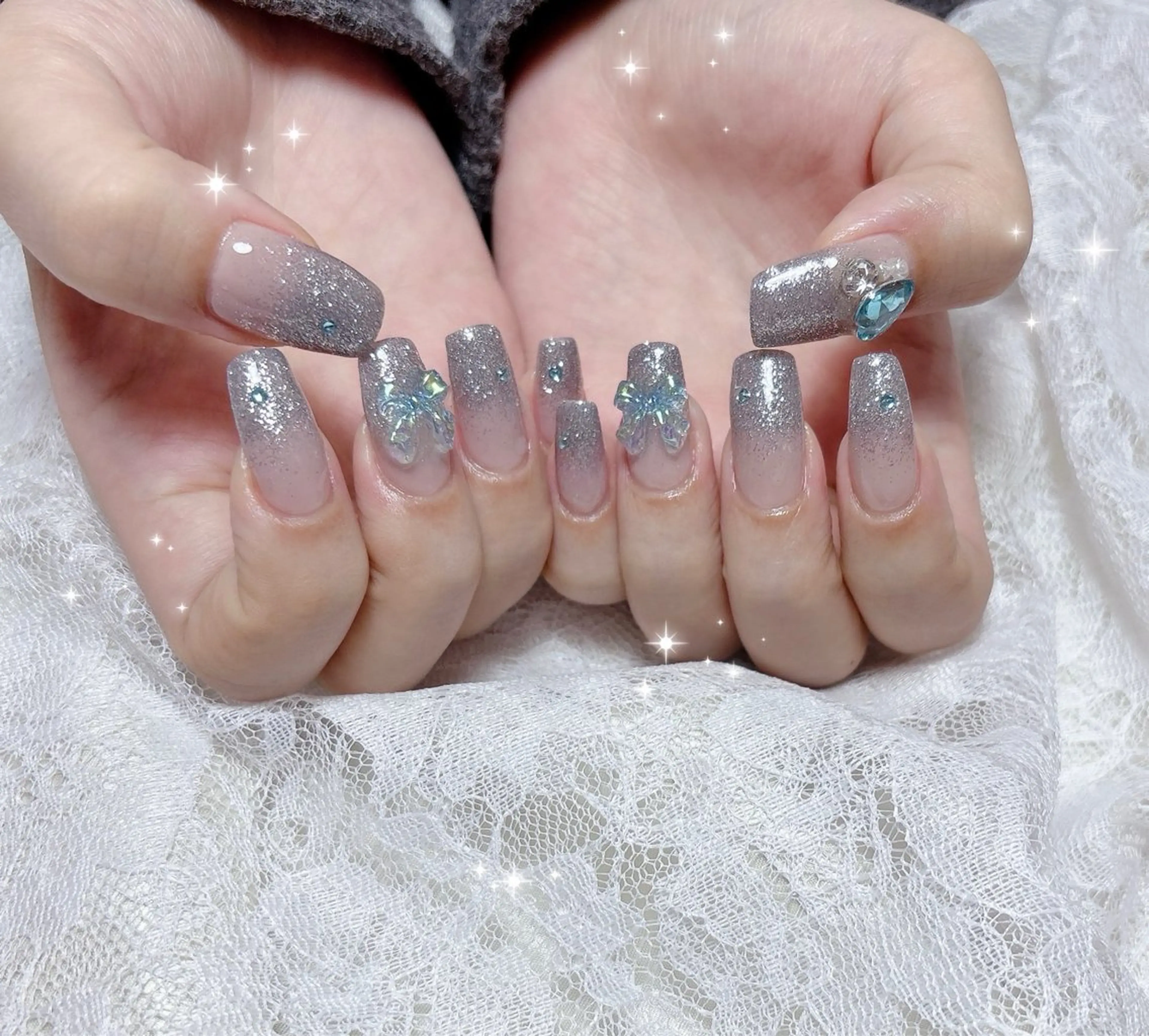 ネイル フラッシュネイル グラデーション ハンドネイル FLARE NAIL フレアネイルのネイルデザイン