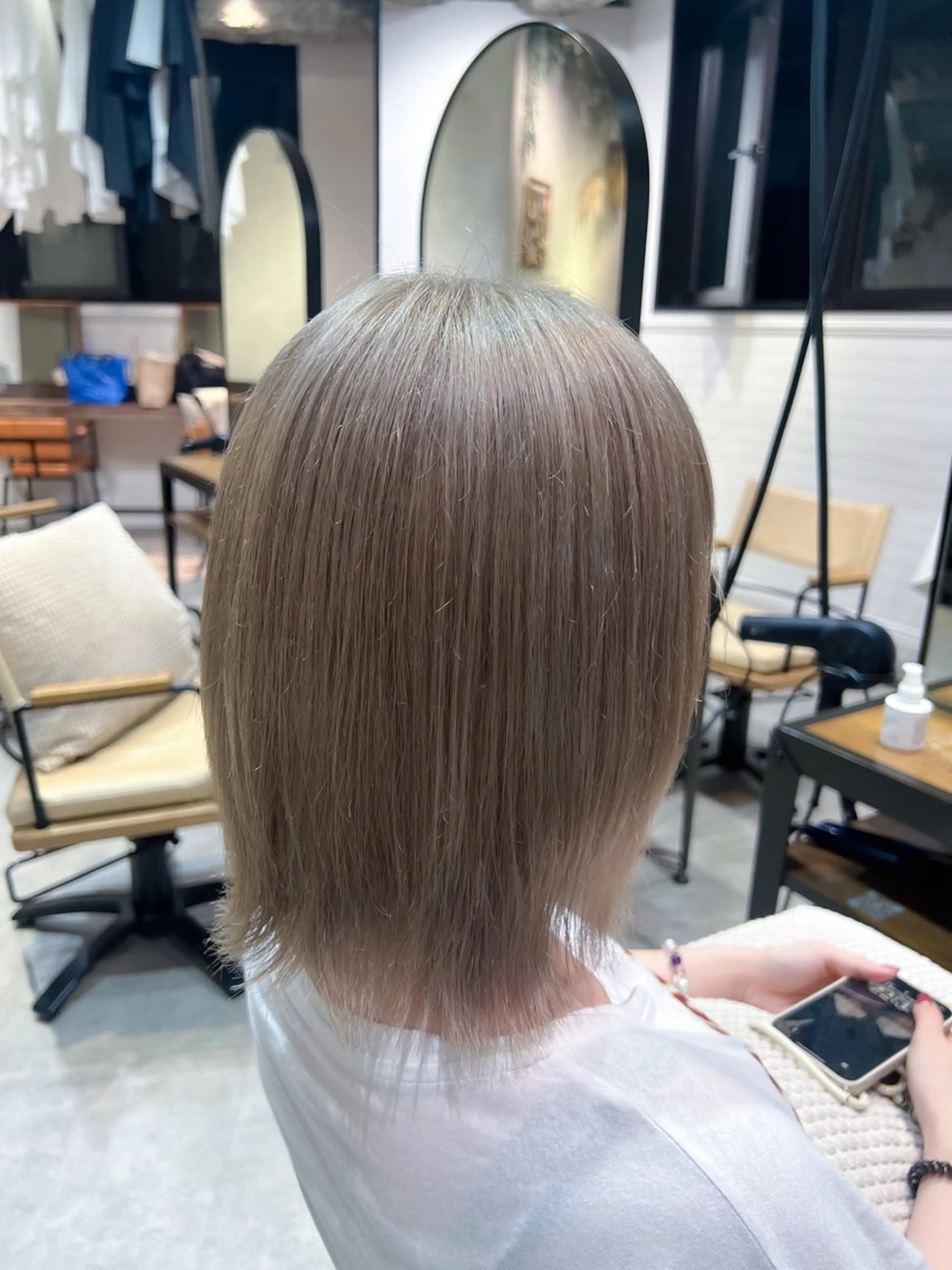 ミディアム シャドウパーマ No.1うえちりくのヘアスタイル