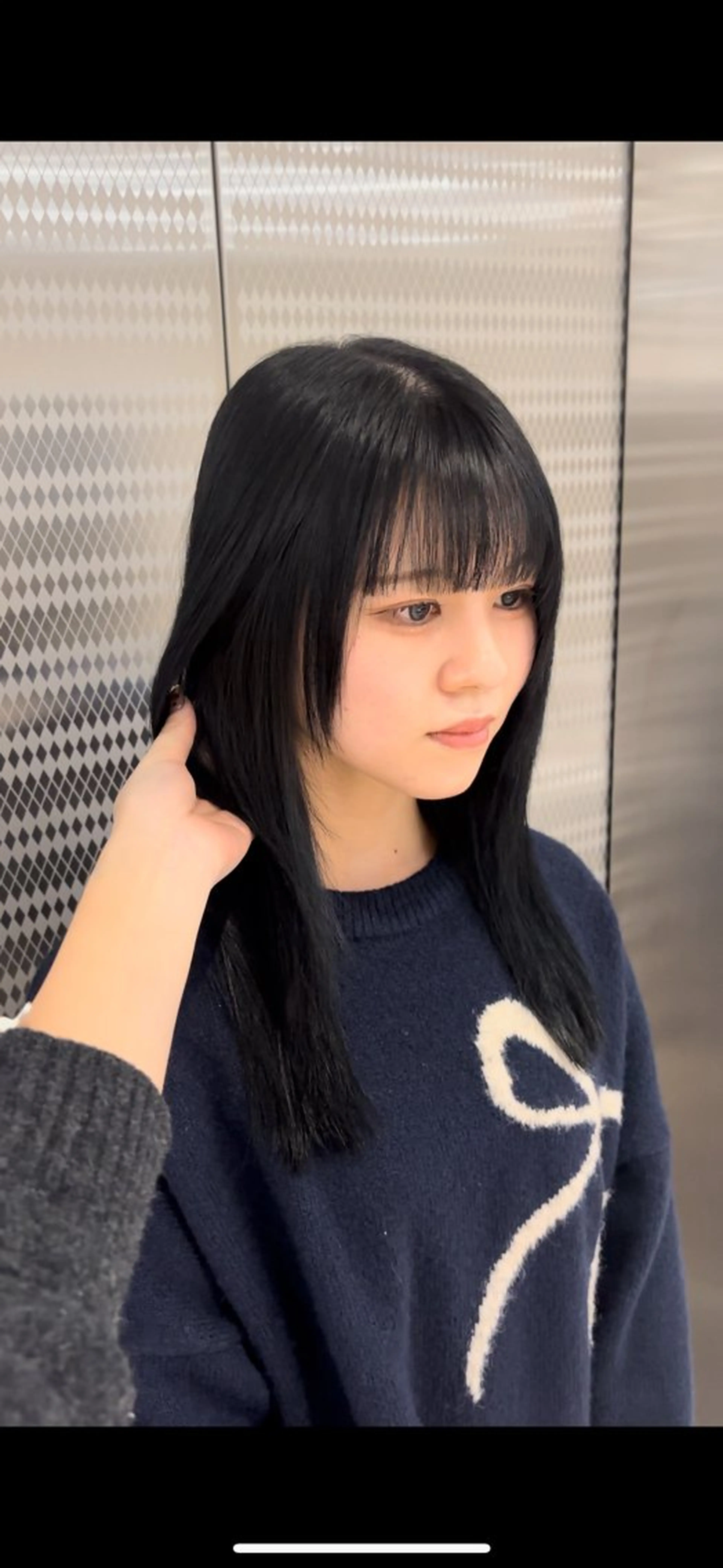 ミディアム カラー 顔周りカット 髪質改善 レイヤーカット おくれ毛 カット ヘアカラー トリートメント CHAINON×FeM#所属・名駅/sHiHo/透 明感カラー✨🎀/のヘアスタイル