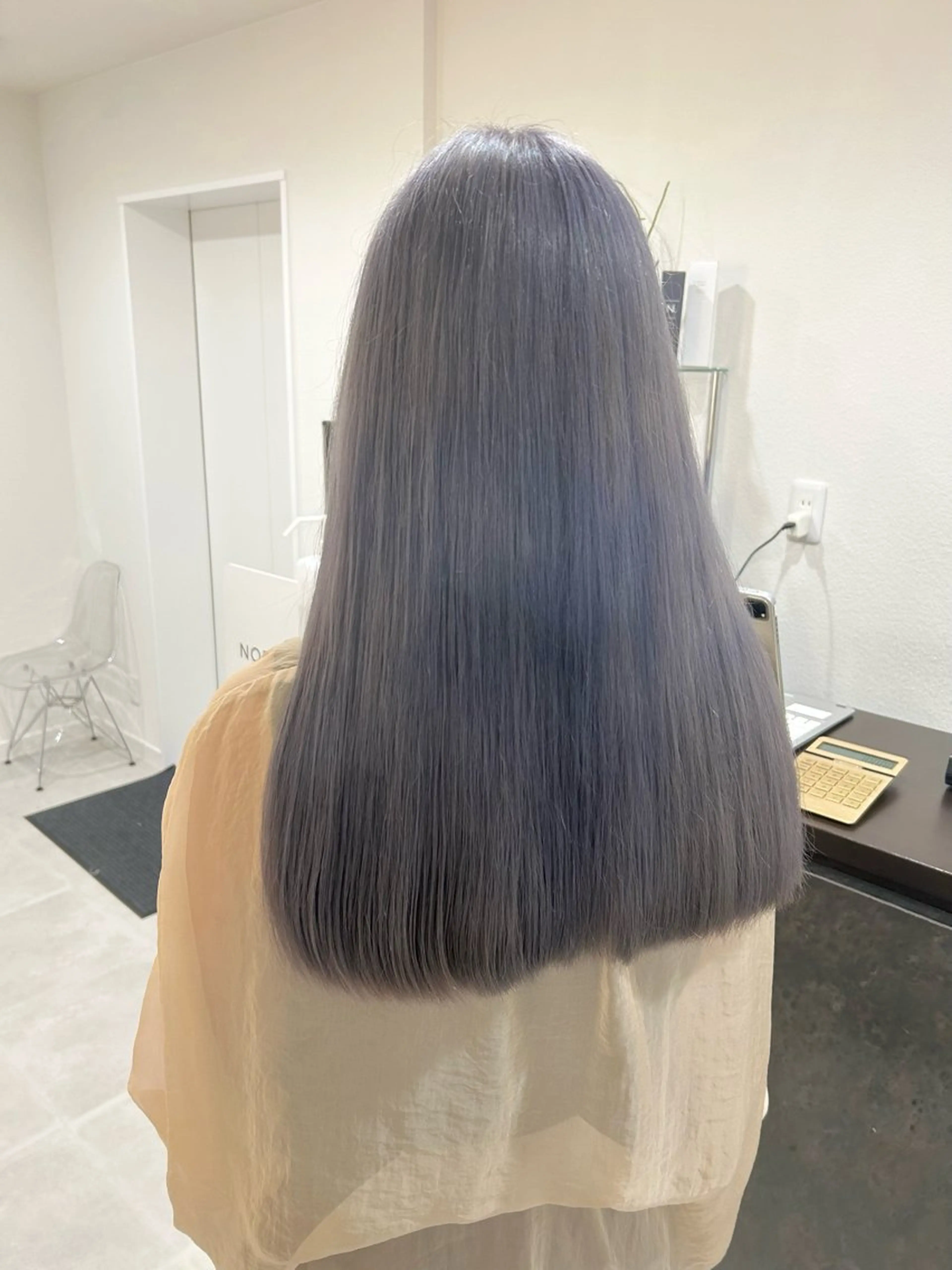 ロング カラー ハイトーンカラー ラベンダーカラー シルバー ヘアカラー トリートメント ウルフ/レイヤー /suzuhaのヘアスタイル