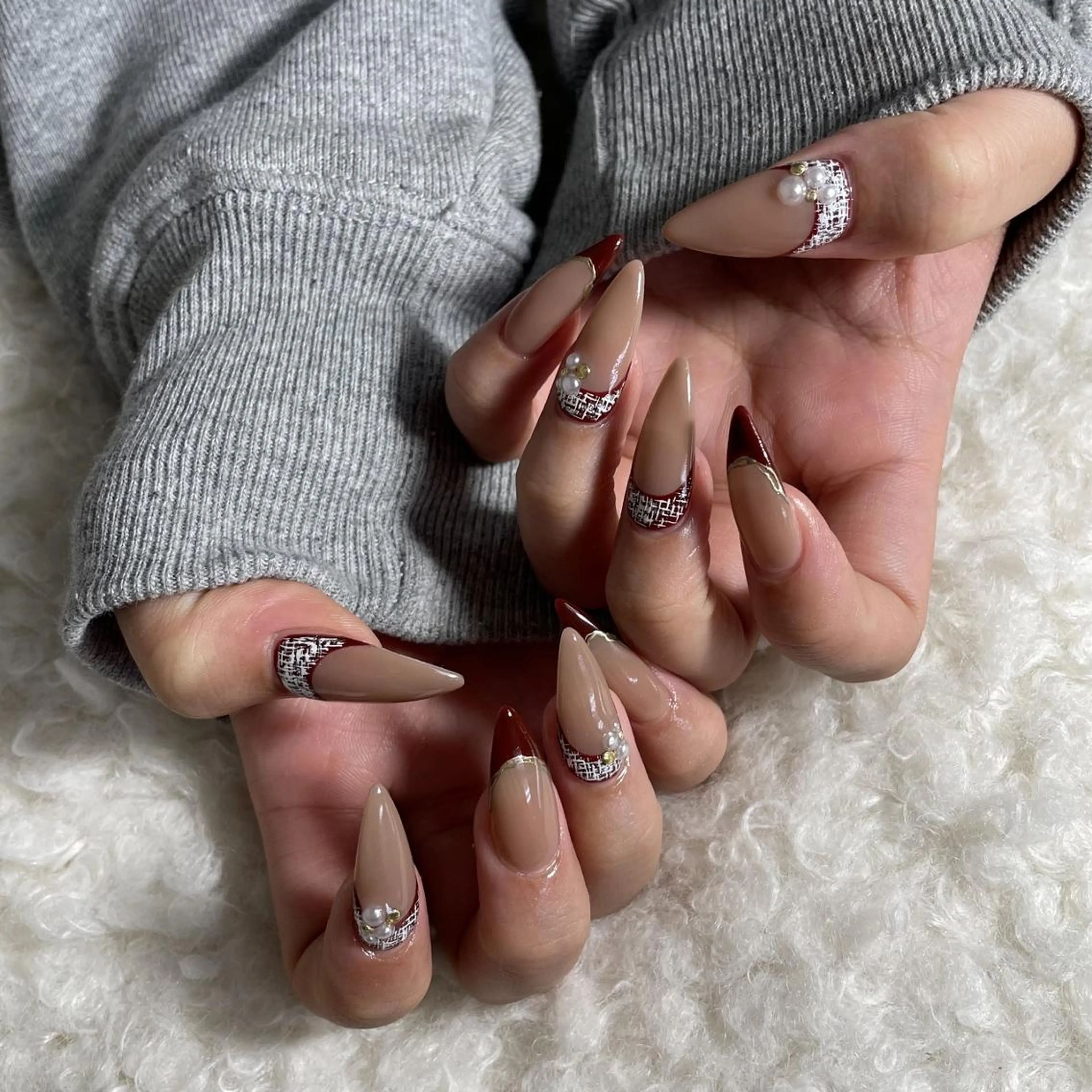 《オフなし》長さがし10本アート10本付き＊大きめパーツ3つまでついてきます^_^の写真