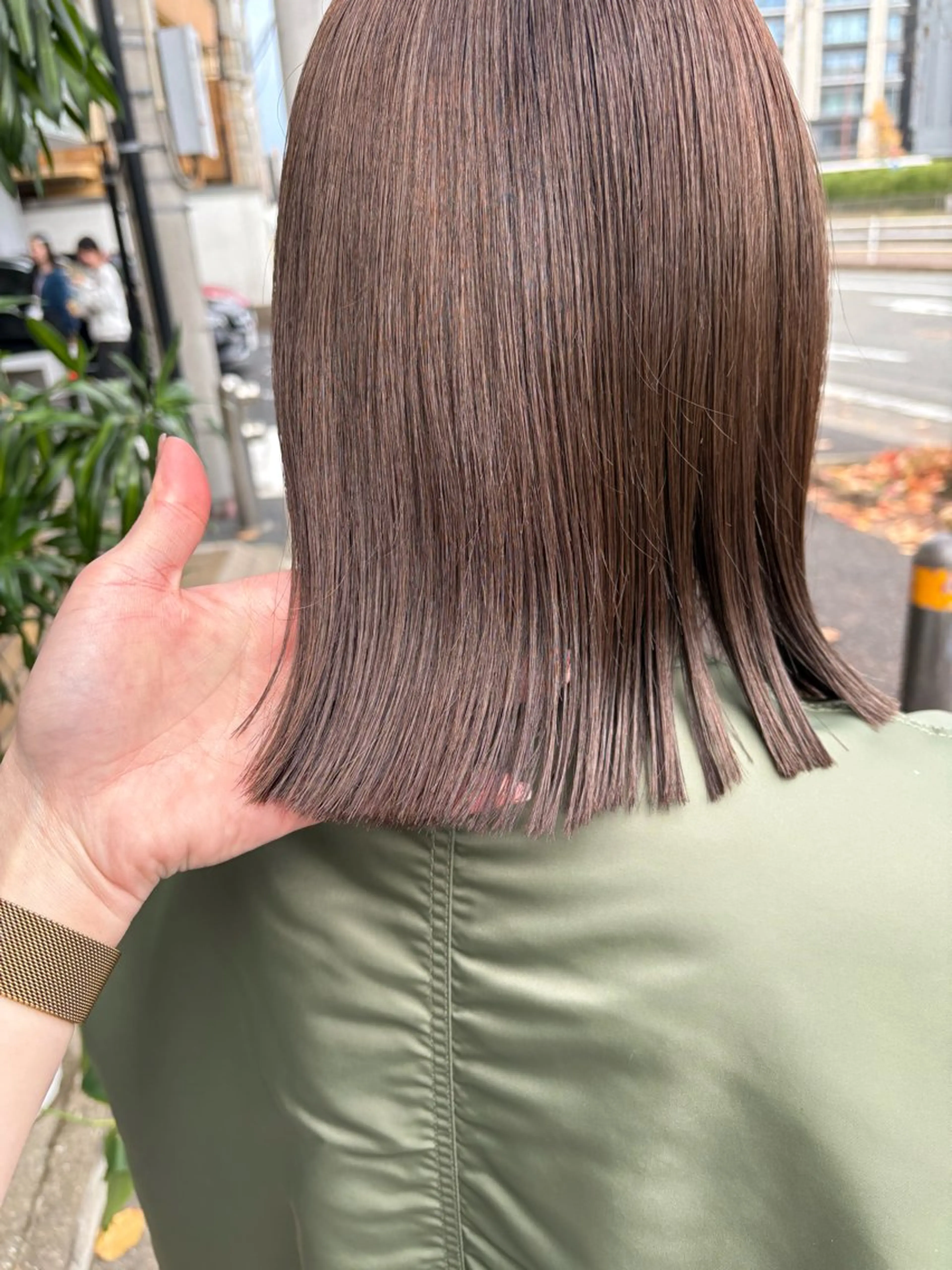 ミディアム カラー カット ヘアカラー トリートメント 井手 素子のヘアスタイル