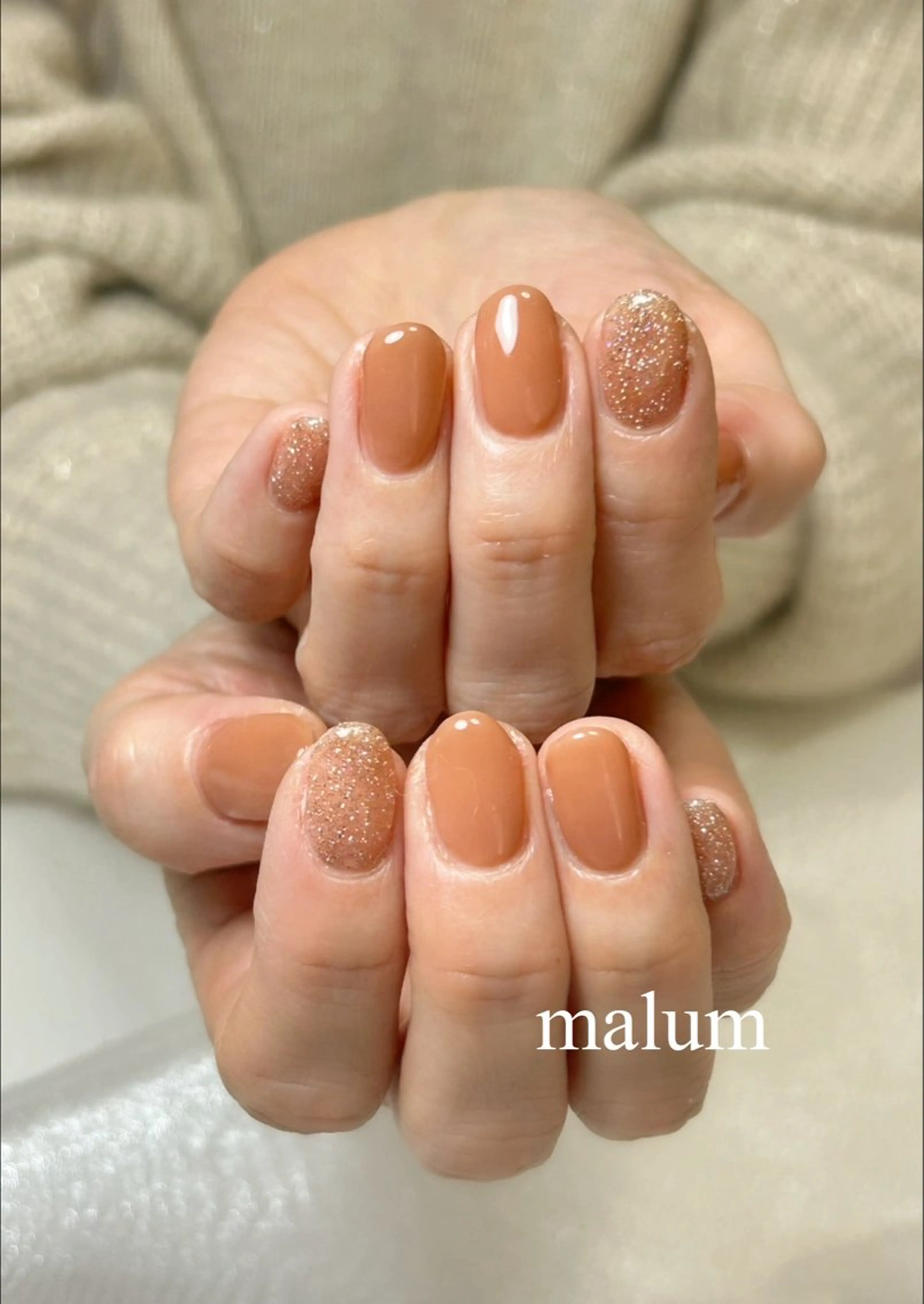 ネイル フラッシュネイル ワンカラーネイル ハンドネイル malum nailのネイルデザイン