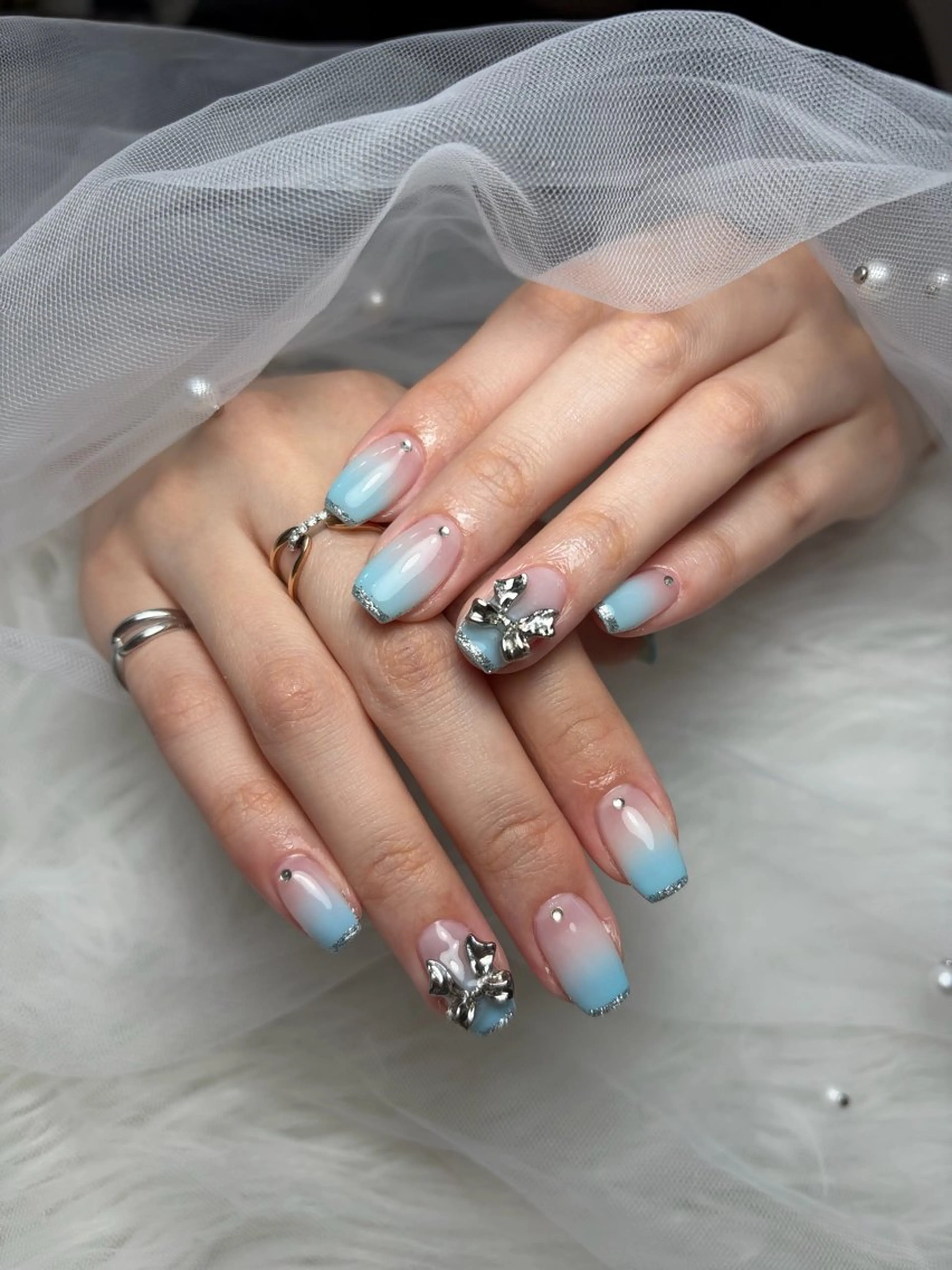 ネイル アートネイル 長さ出し ジェルネイル マグネットネイル ニュアンスネイル ハンドネイル Cloudy Chan Nailのネイルデザイン