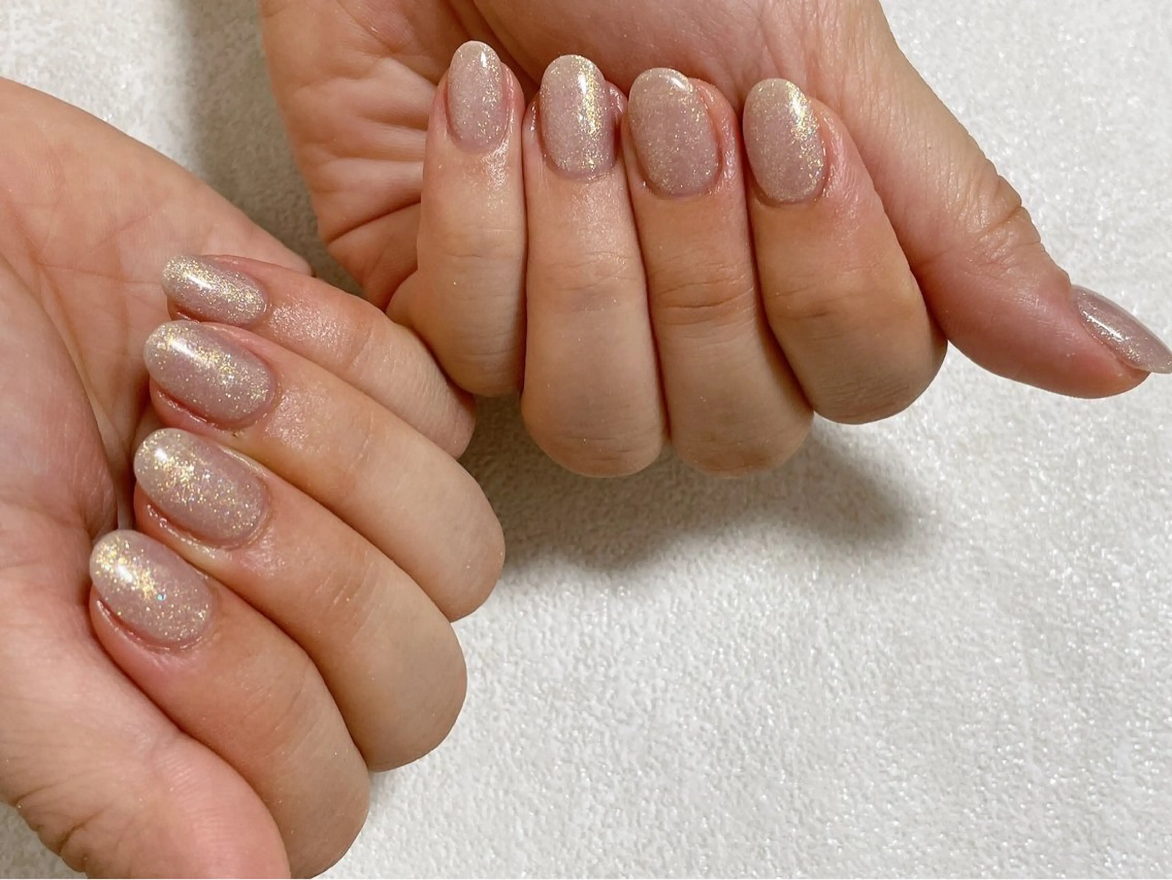 ネイル オーロラネイル フットネイル フレンチネイル ジェルネイル キラキラネイル ハンドネイル kiki nail たまプラーザのネイルデザイン